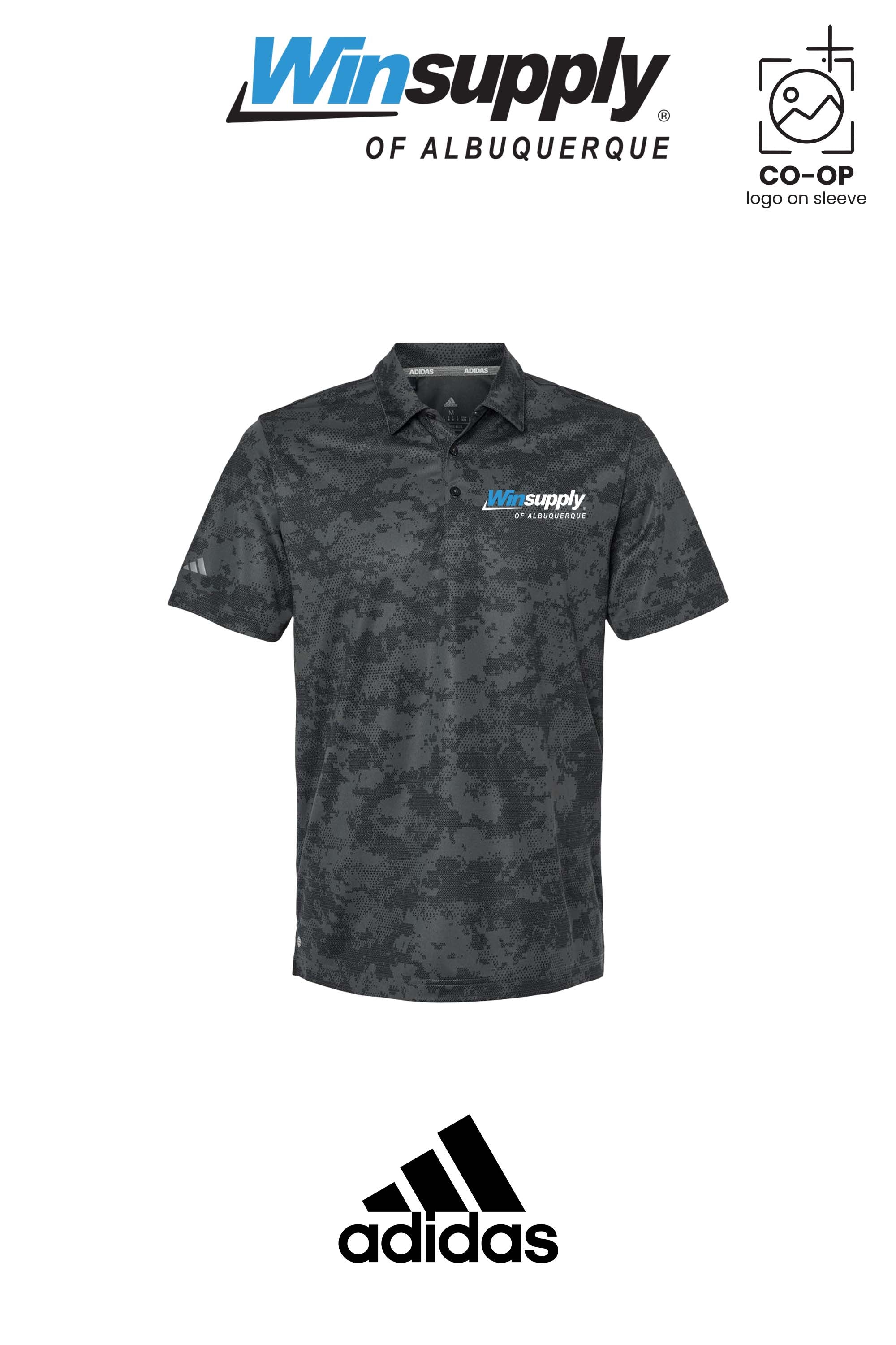 Adidas Mens All Over Camo Print Polo - Winsupply of Albuquerque