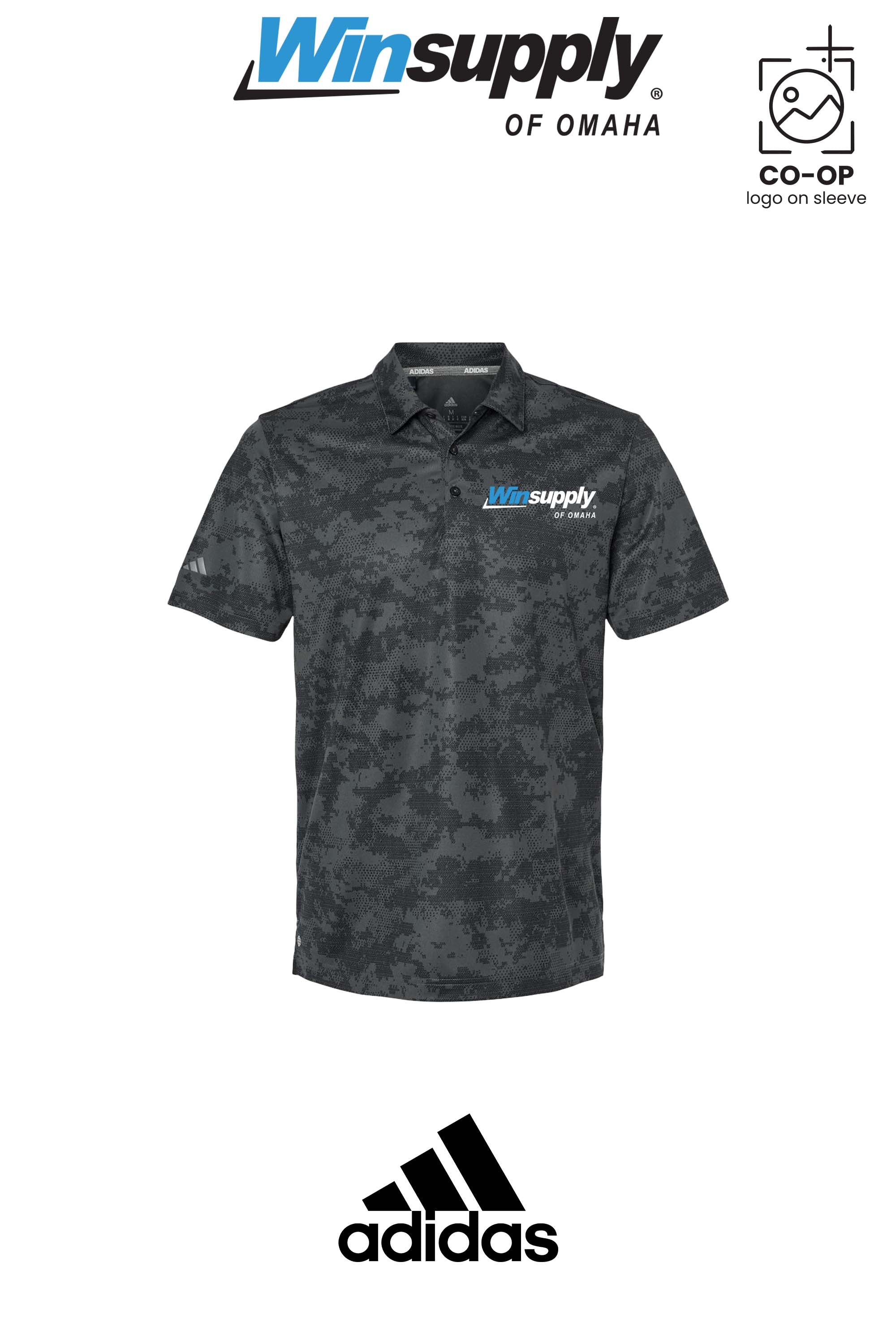 Adidas Mens All Over Camo Print Polo - Winsupply of Omaha