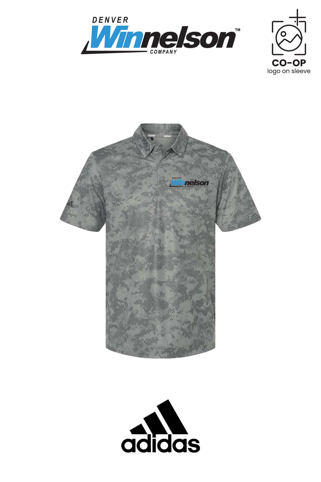 Adidas Mens All Over Camo Print Polo - Denver Winnelson