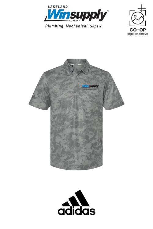 Adidas Mens All Over Camo Print Polo - Lakeland Winsupply