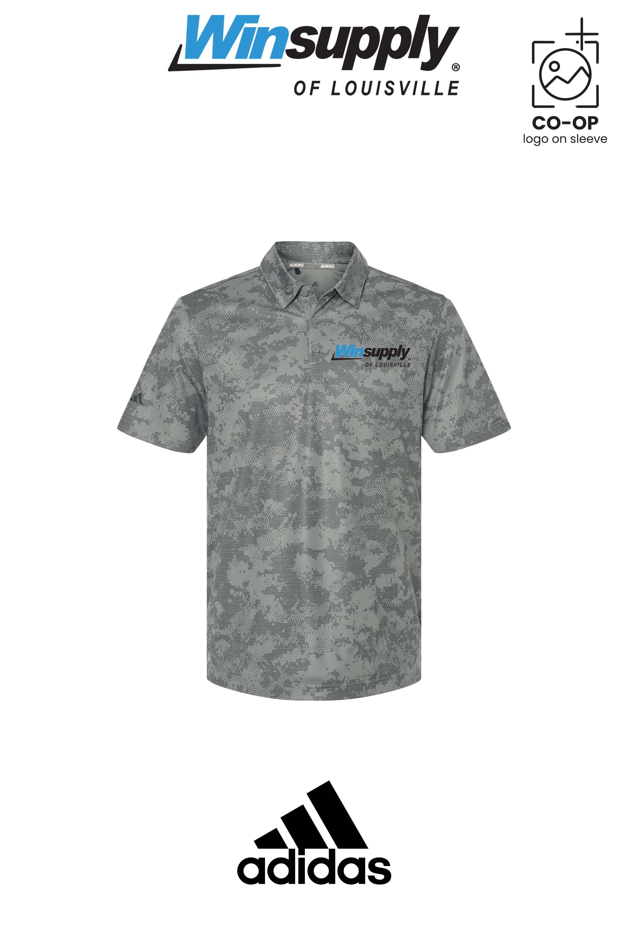 Adidas Mens All Over Camo Print Polo - Winsupply of Louisville KY