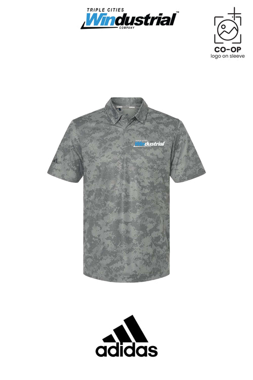 Adidas Mens All Over Camo Print Polo - Windustrial Triple Cities