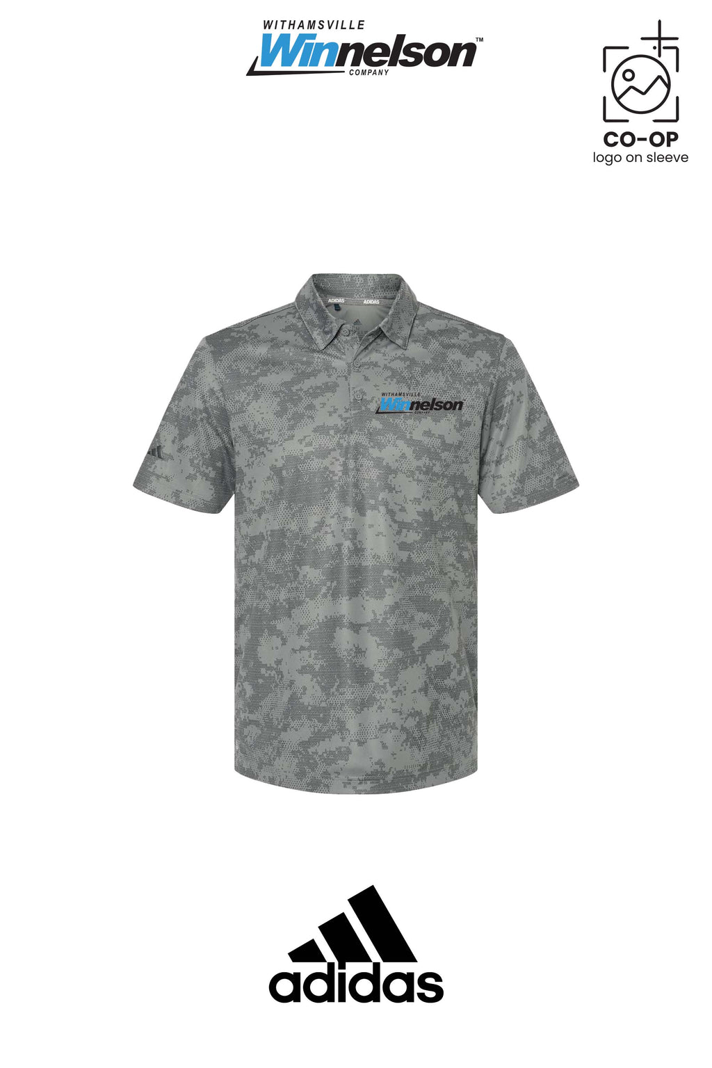 Adidas Mens All Over Camo Print Polo - Withamsville Winnelson