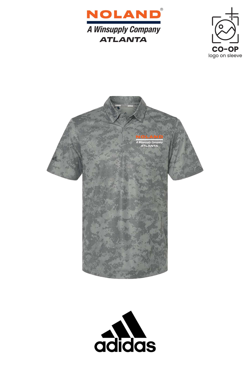 Adidas Mens All Over Camo Print Polo - Atlanta Noland