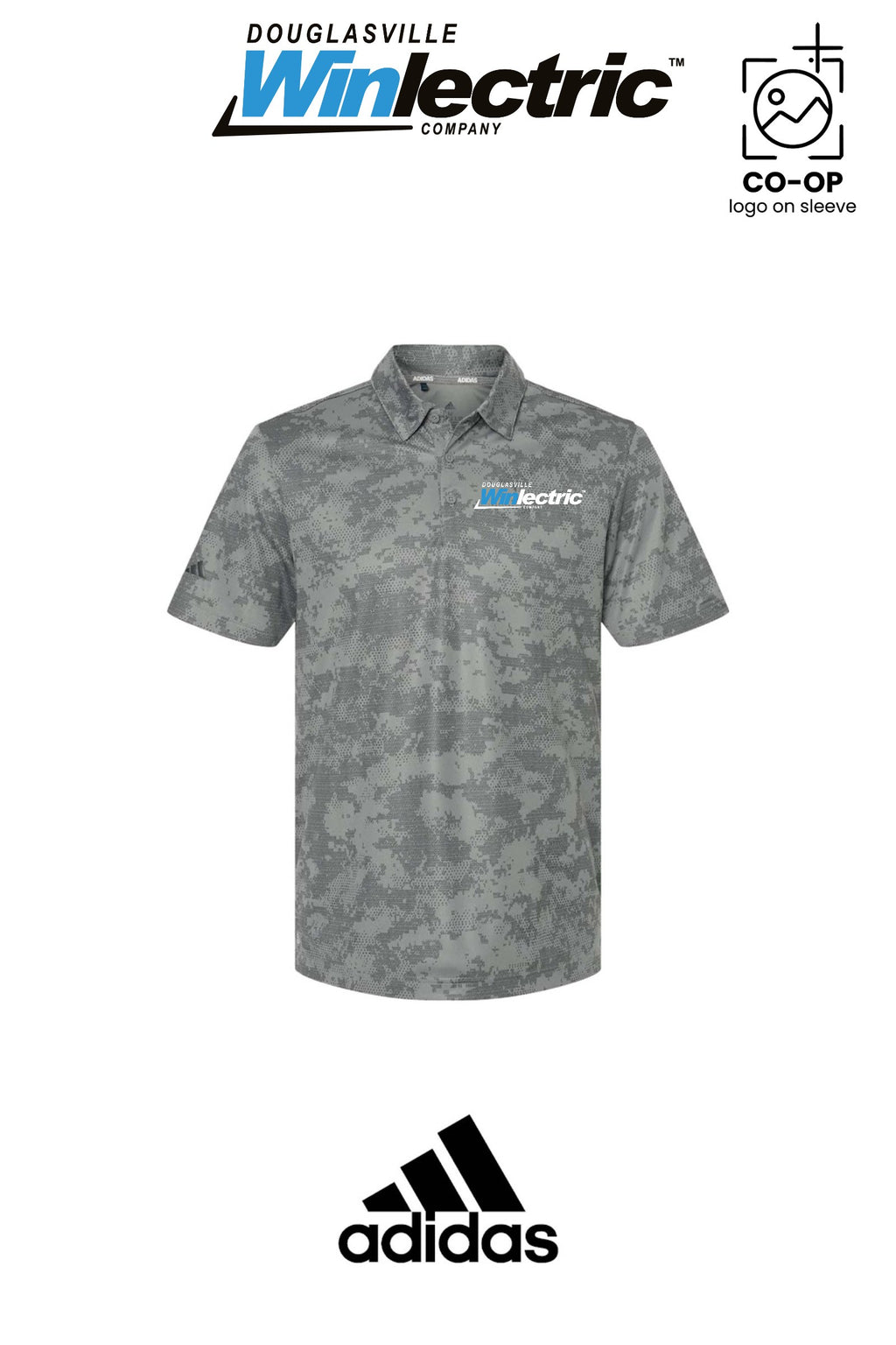 Adidas Mens All Over Camo Print Polo - Douglasville Winlectric