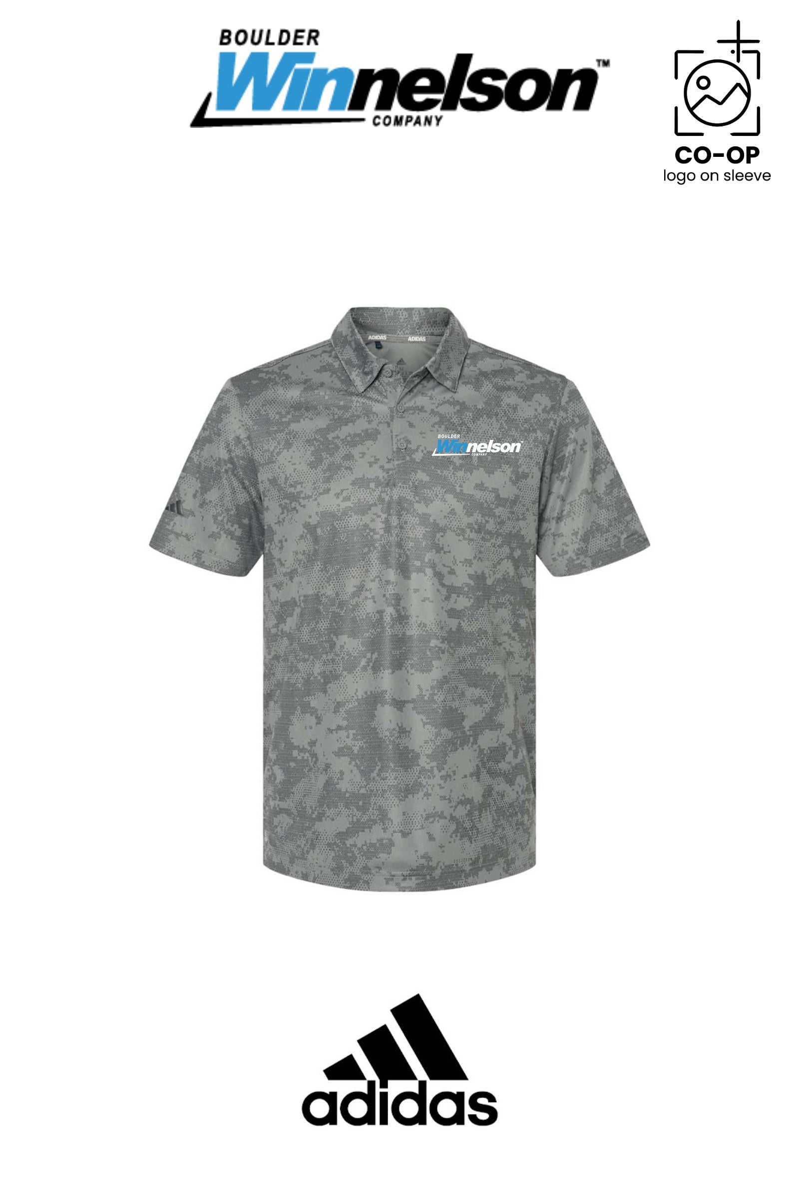 Adidas Mens All Over Camo Print Polo - Boulder Winnelson