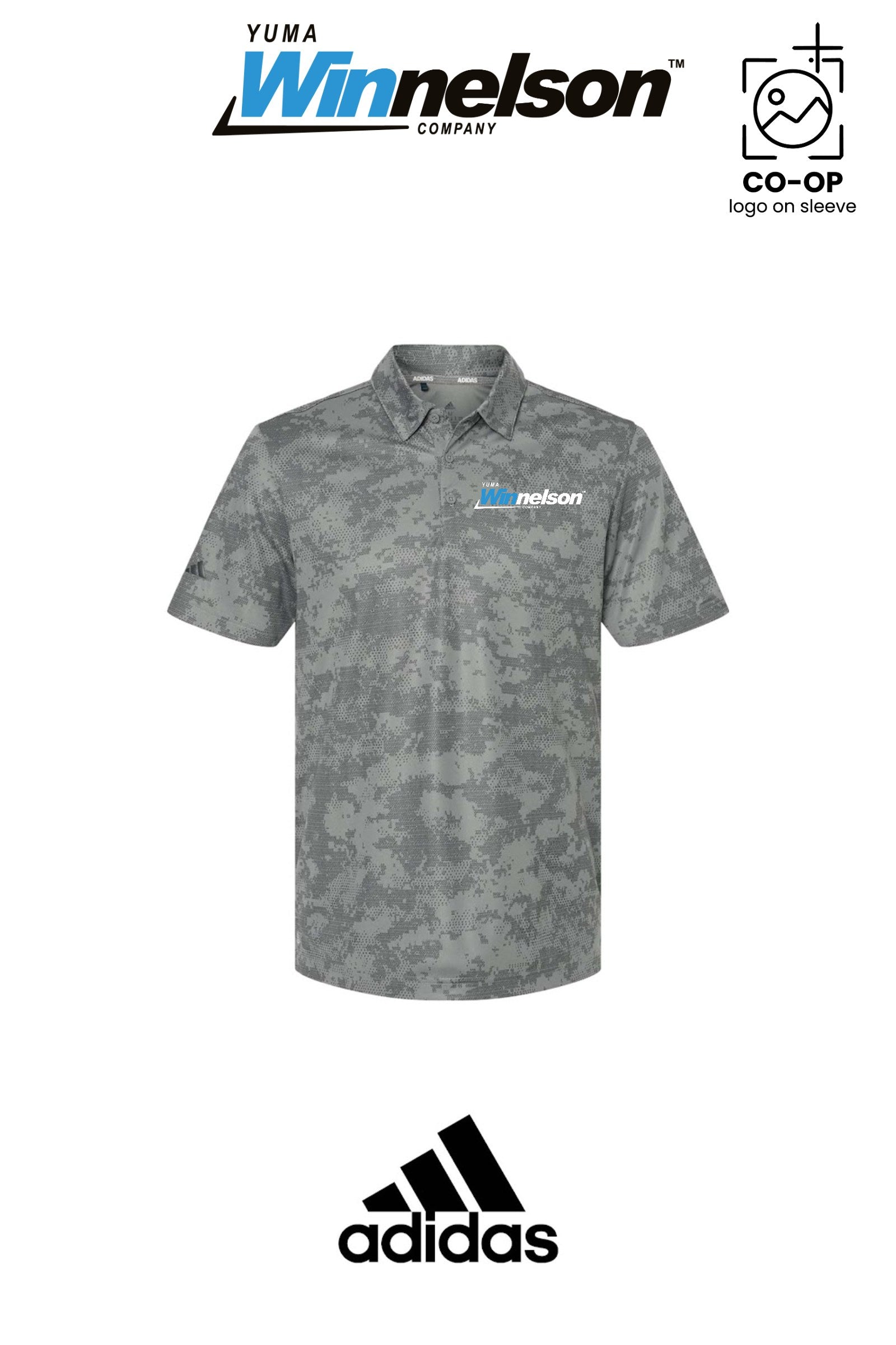 Adidas Mens All Over Camo Print Polo - Yuma Winnelson