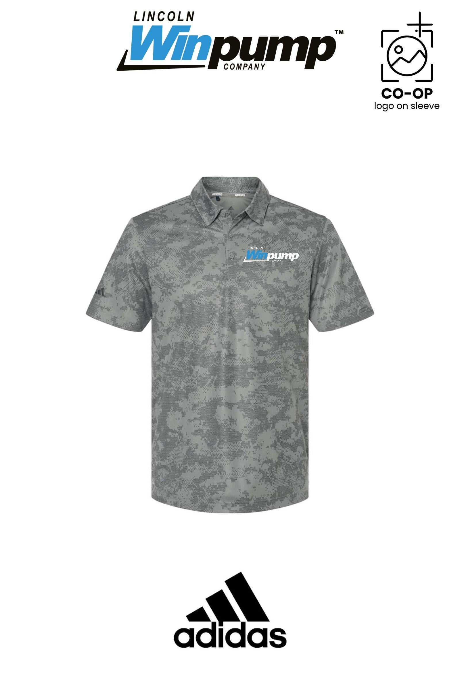 Adidas Mens All Over Camo Print Polo - Lincoln Winpump