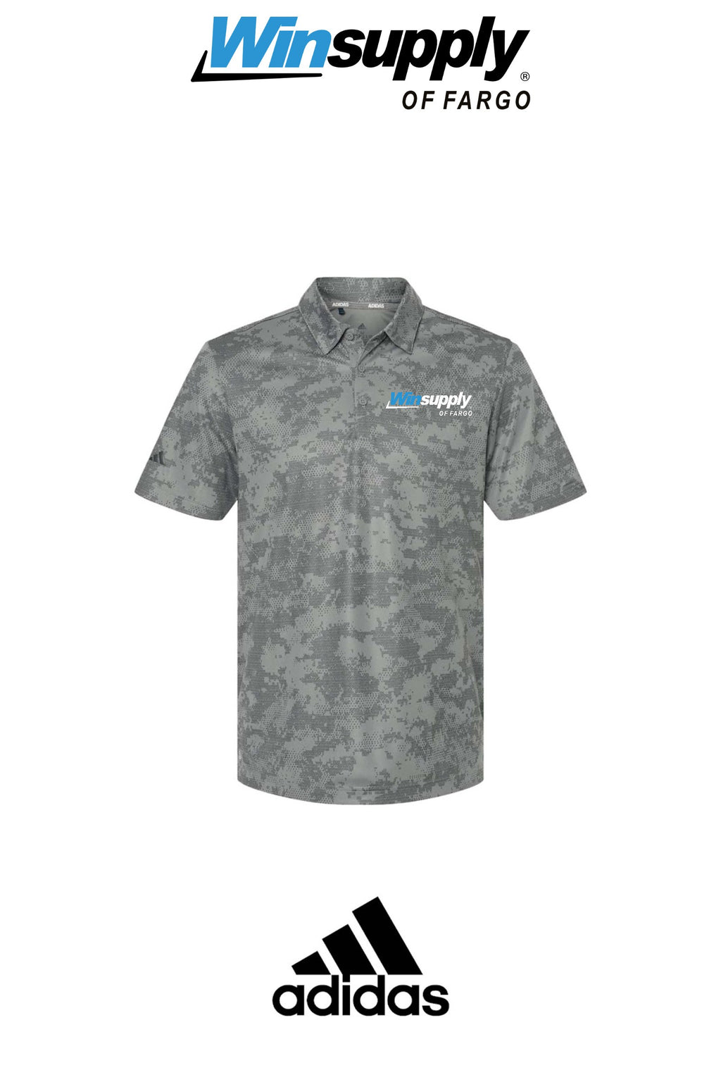 Adidas Mens All Over Camo Print Polo - Winsupply of Fargo