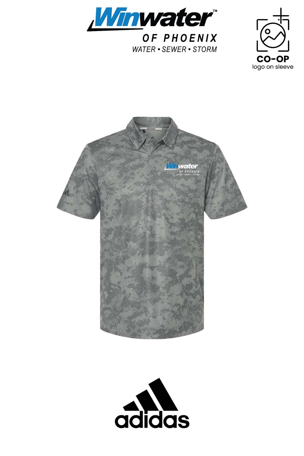 Adidas Mens All Over Camo Print Polo - Winwater of Phoenix