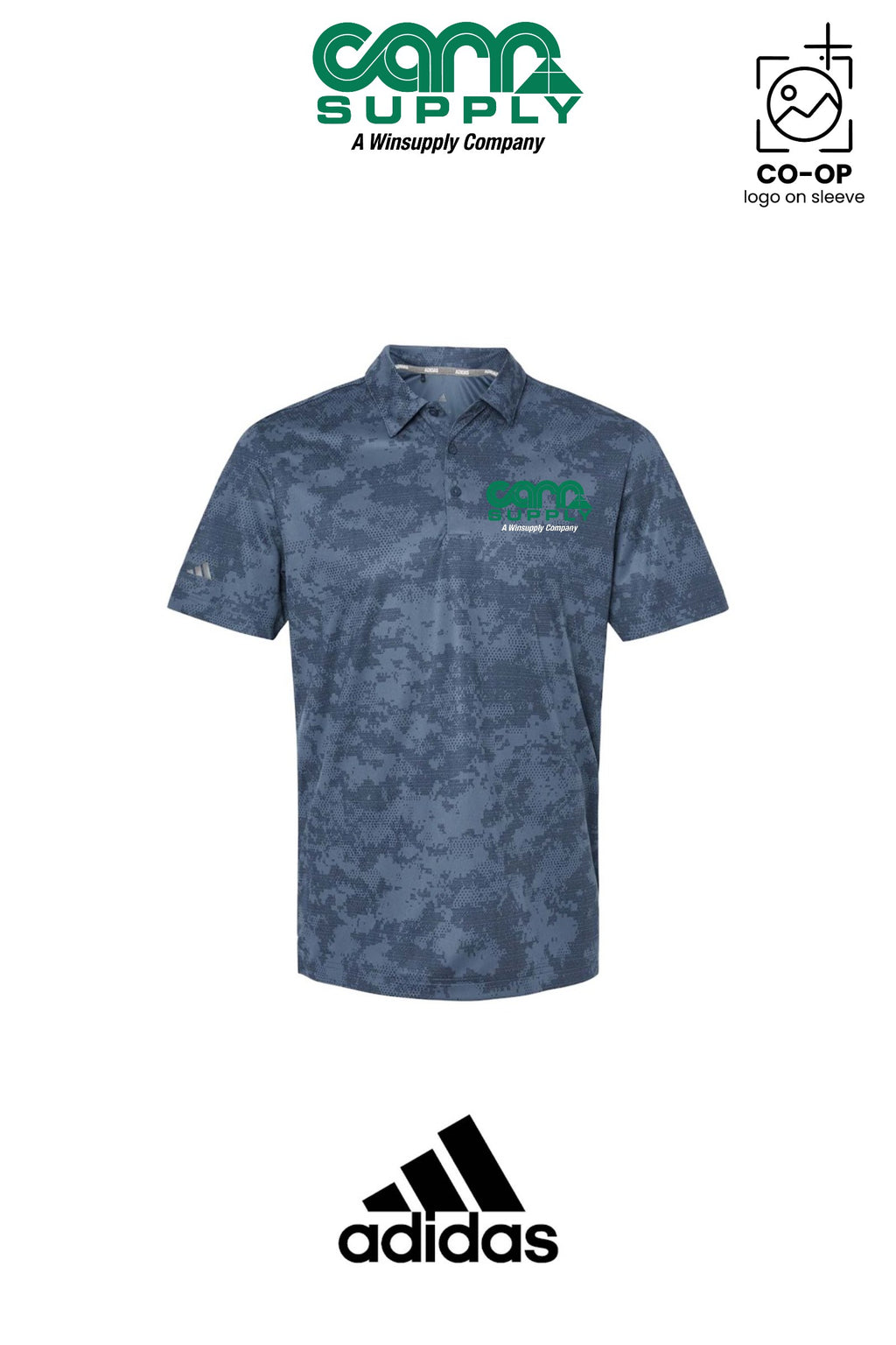 Adidas Mens All Over Camo Print Polo - Carr Supply - Lancaster
