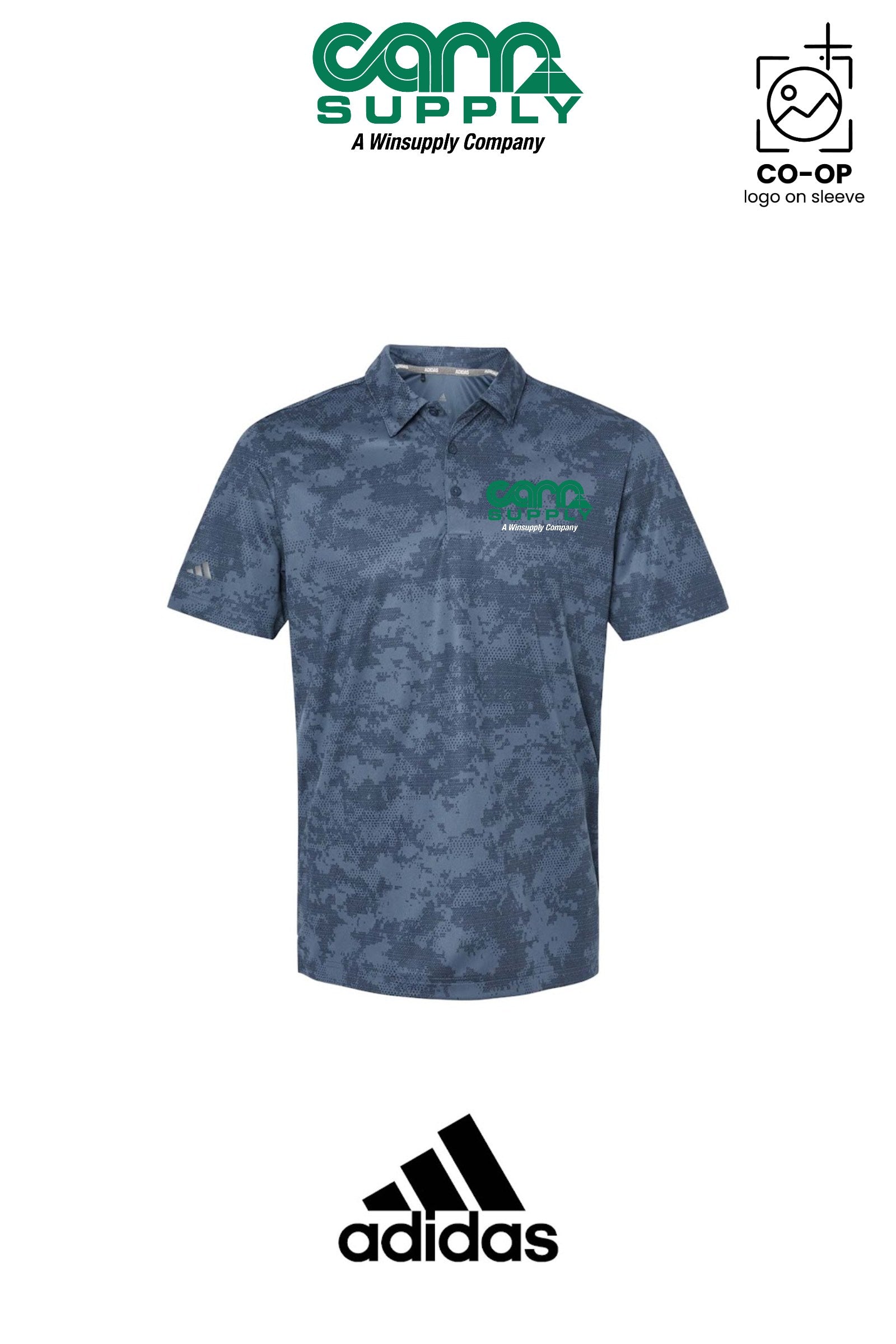 Adidas Mens All Over Camo Print Polo - Carr Supply - Lancaster
