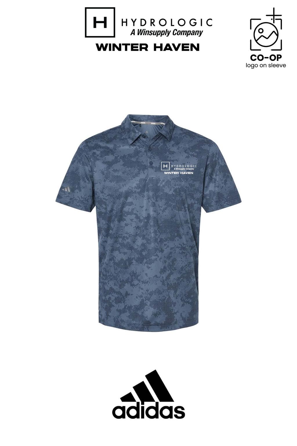 Adidas Mens All Over Camo Print Polo - Winsupply of Winter Haven