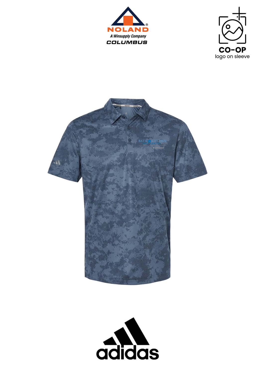 Adidas Mens All Over Camo Print Polo - Columbus Noland