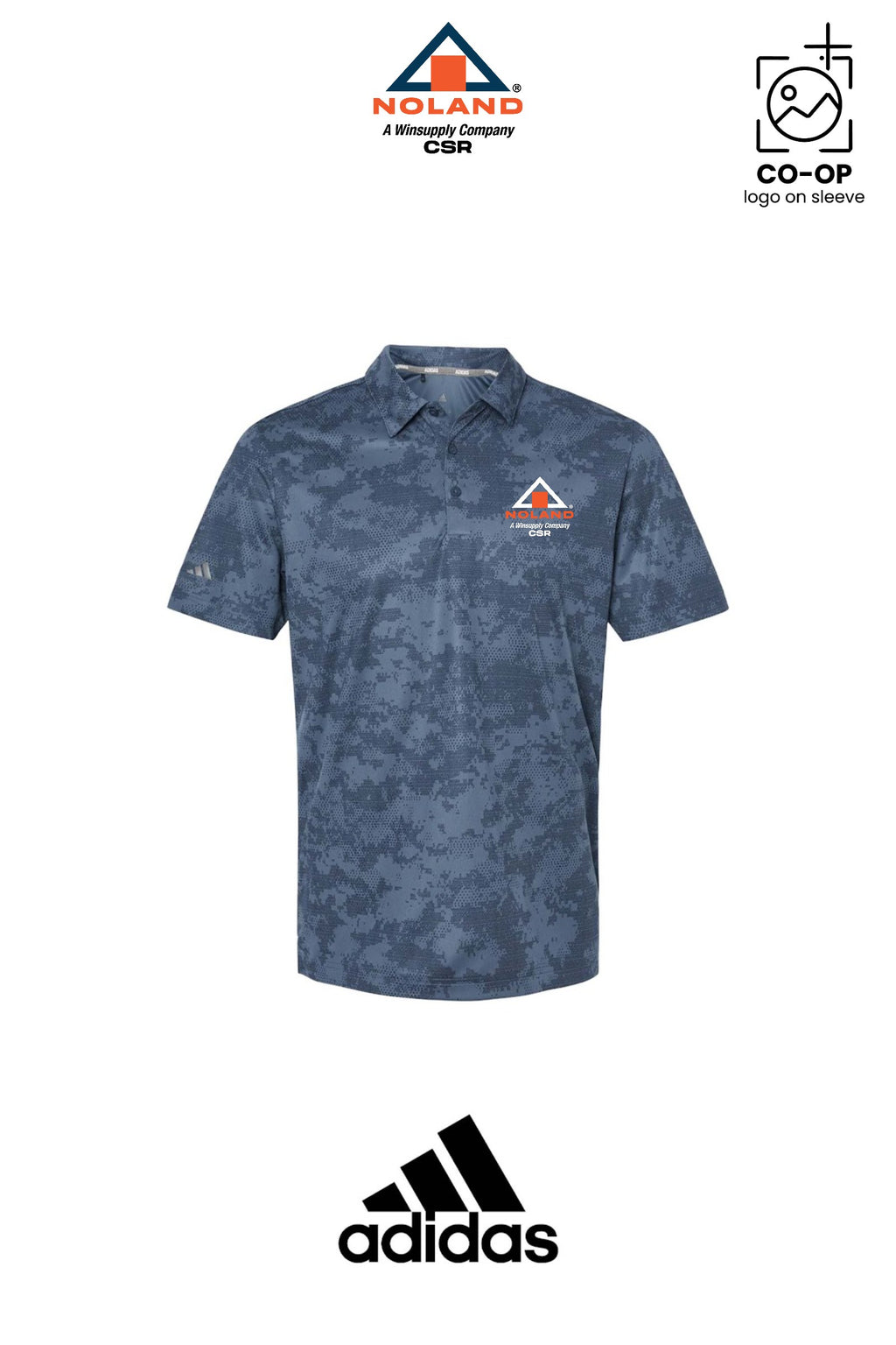Adidas Mens All Over Camo Print Polo - Noland CSR