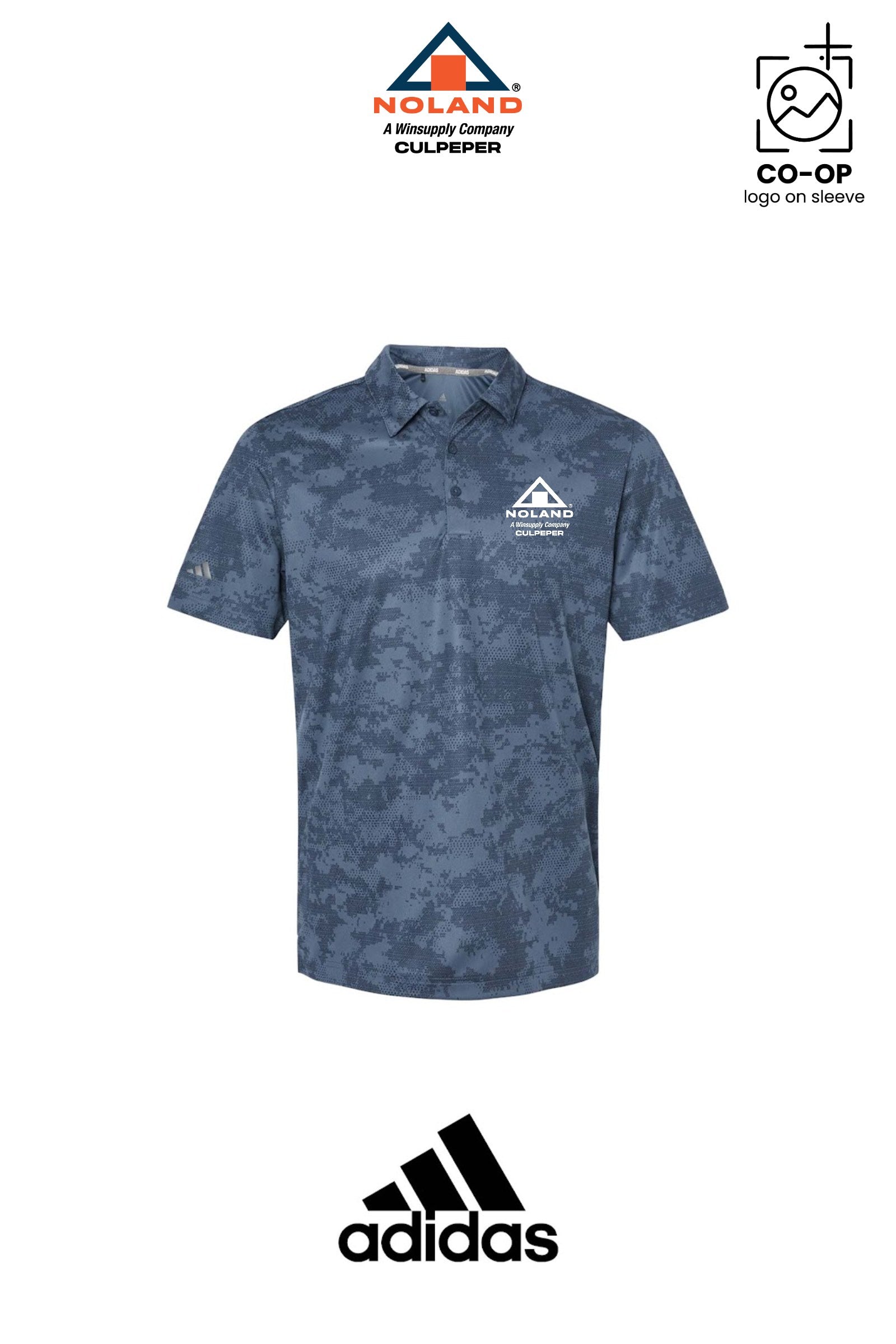 Adidas Mens All Over Camo Print Polo - Culpeper Noland
