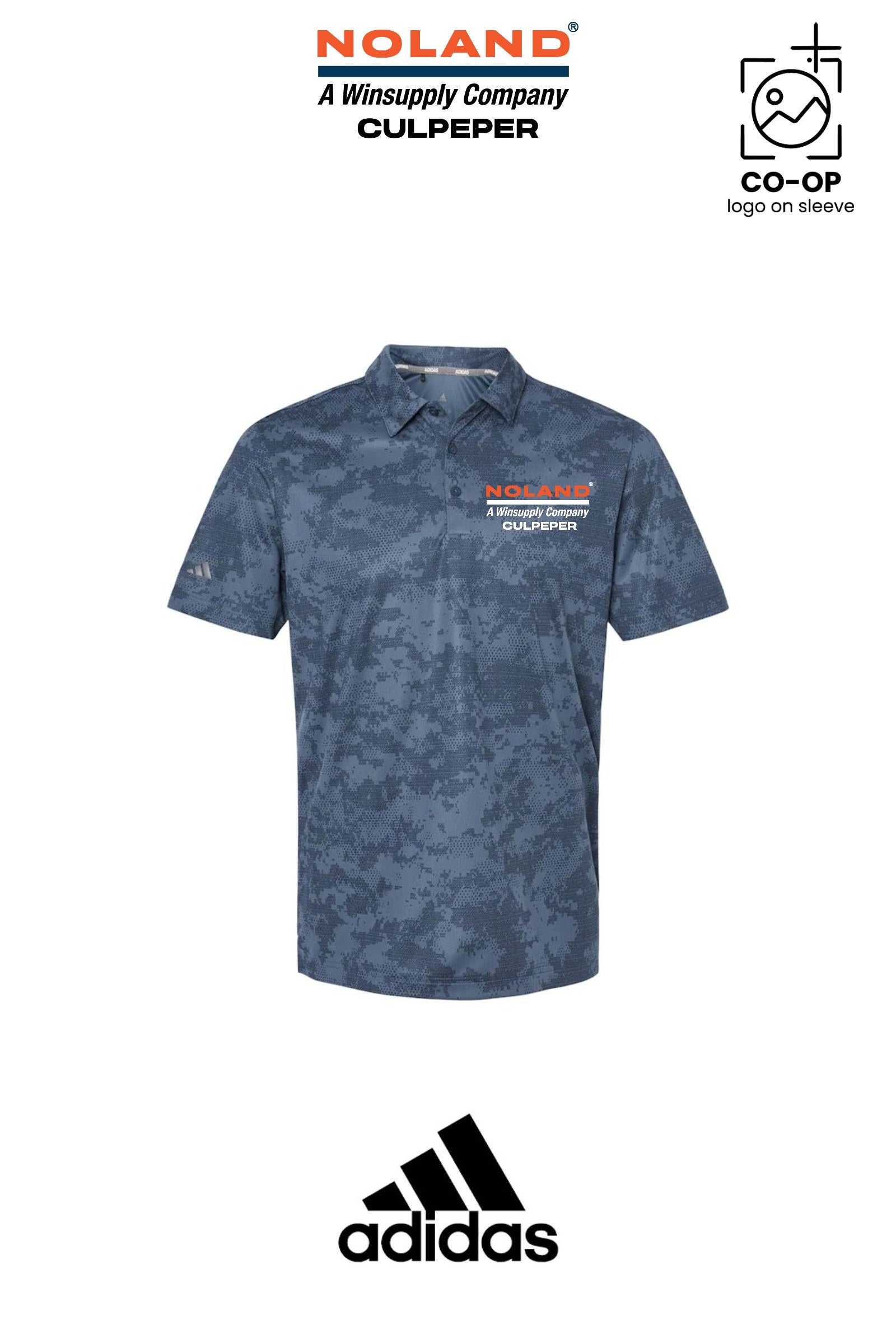 Adidas Mens All Over Camo Print Polo - Culpeper Noland