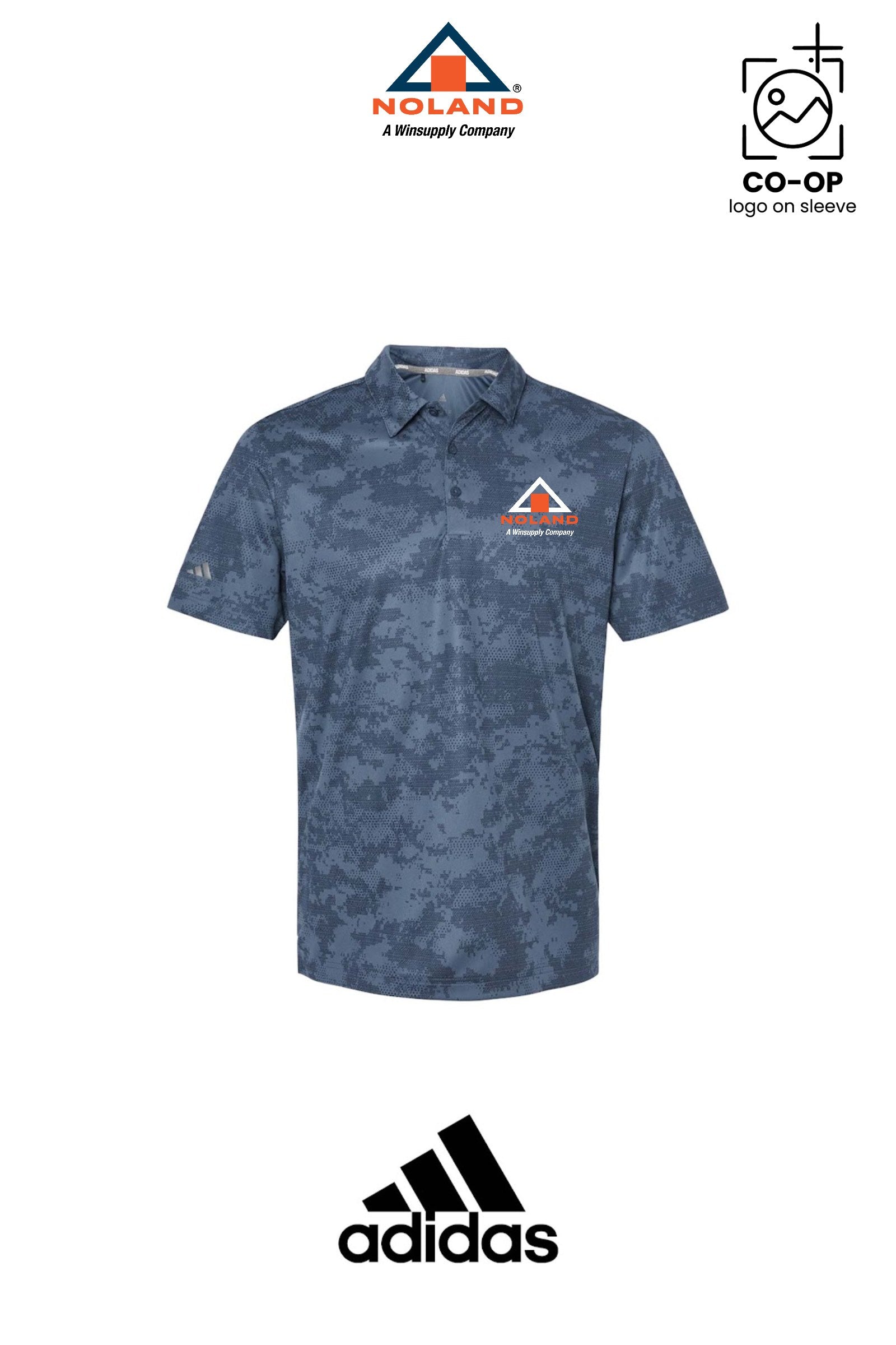 Adidas Mens All Over Camo Print Polo - Harrison Noland