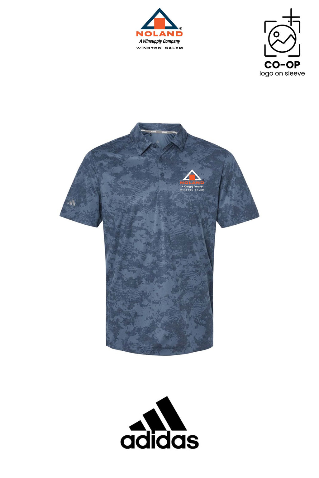 Adidas Mens All Over Camo Print Polo - Winston Salem Noland