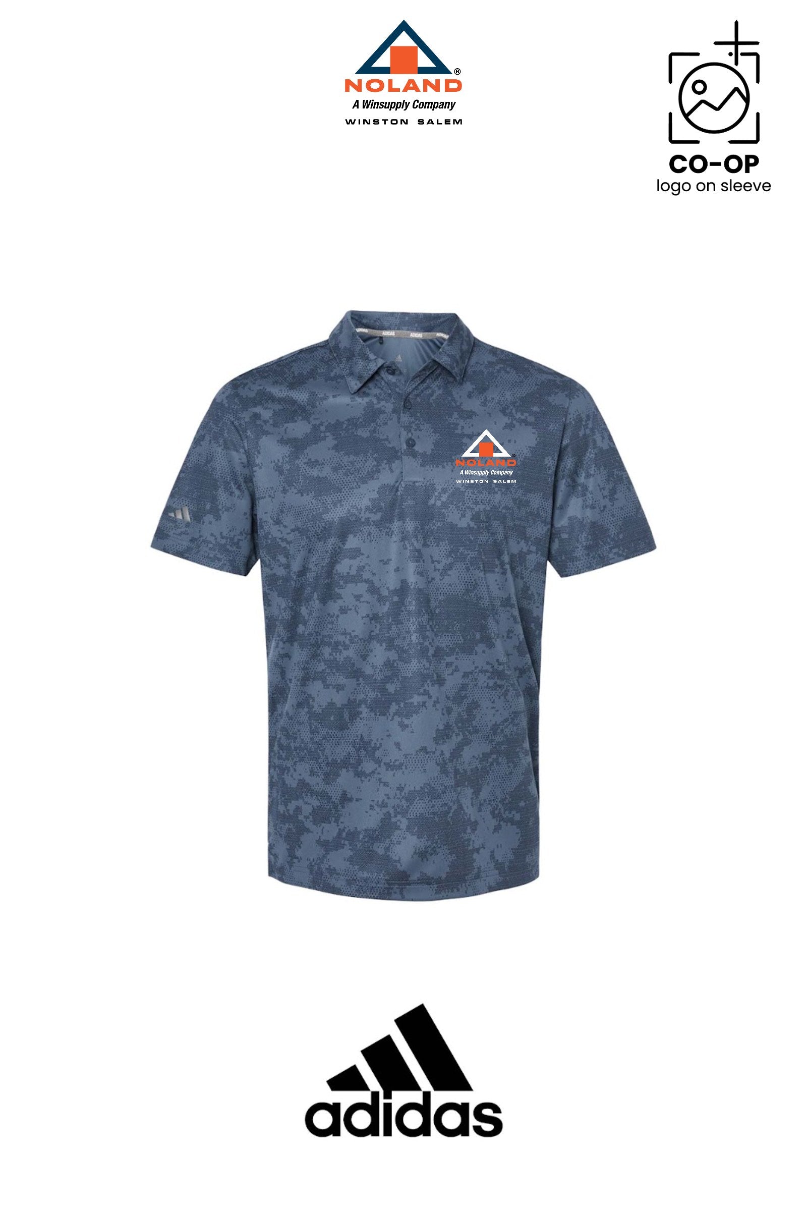Adidas Mens All Over Camo Print Polo - Winston Salem Noland