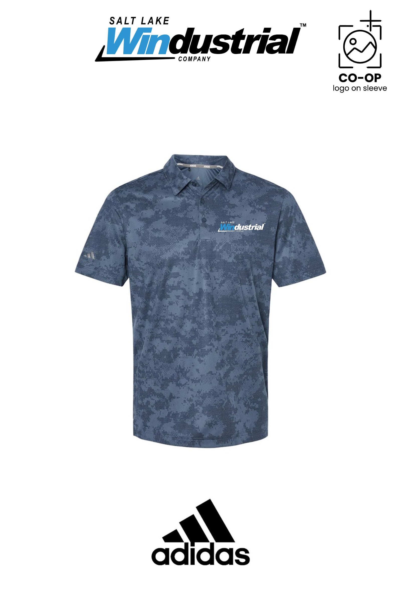 Adidas Mens All Over Camo Print Polo - Salt Lake Windustrial