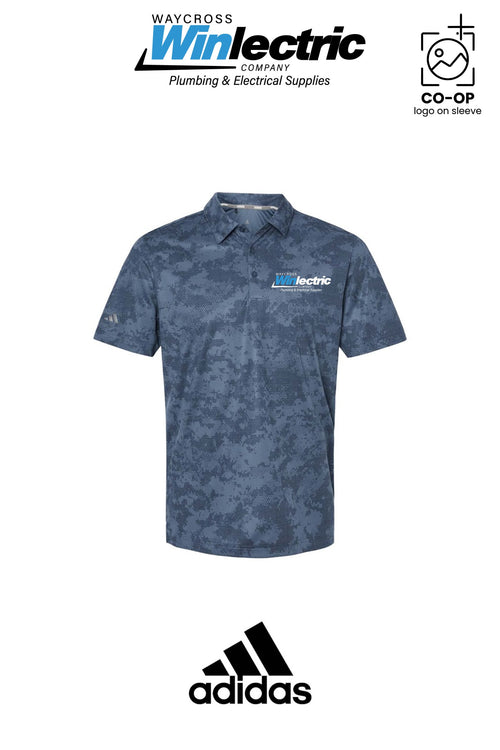 Adidas Mens All Over Camo Print Polo - Waycross Winlectric