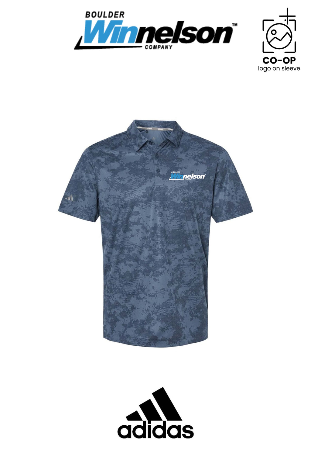 Adidas Mens All Over Camo Print Polo - Boulder Winnelson