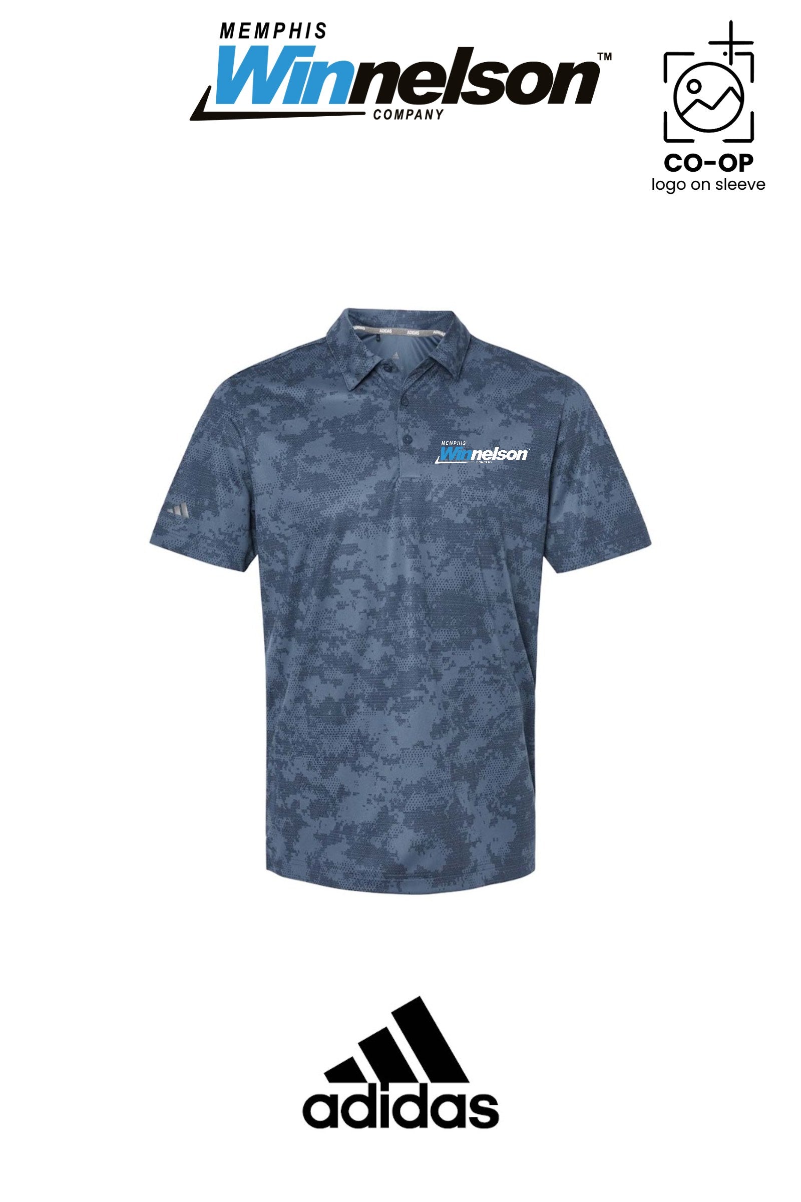 Adidas Mens All Over Camo Print Polo - Memphis Winnelson