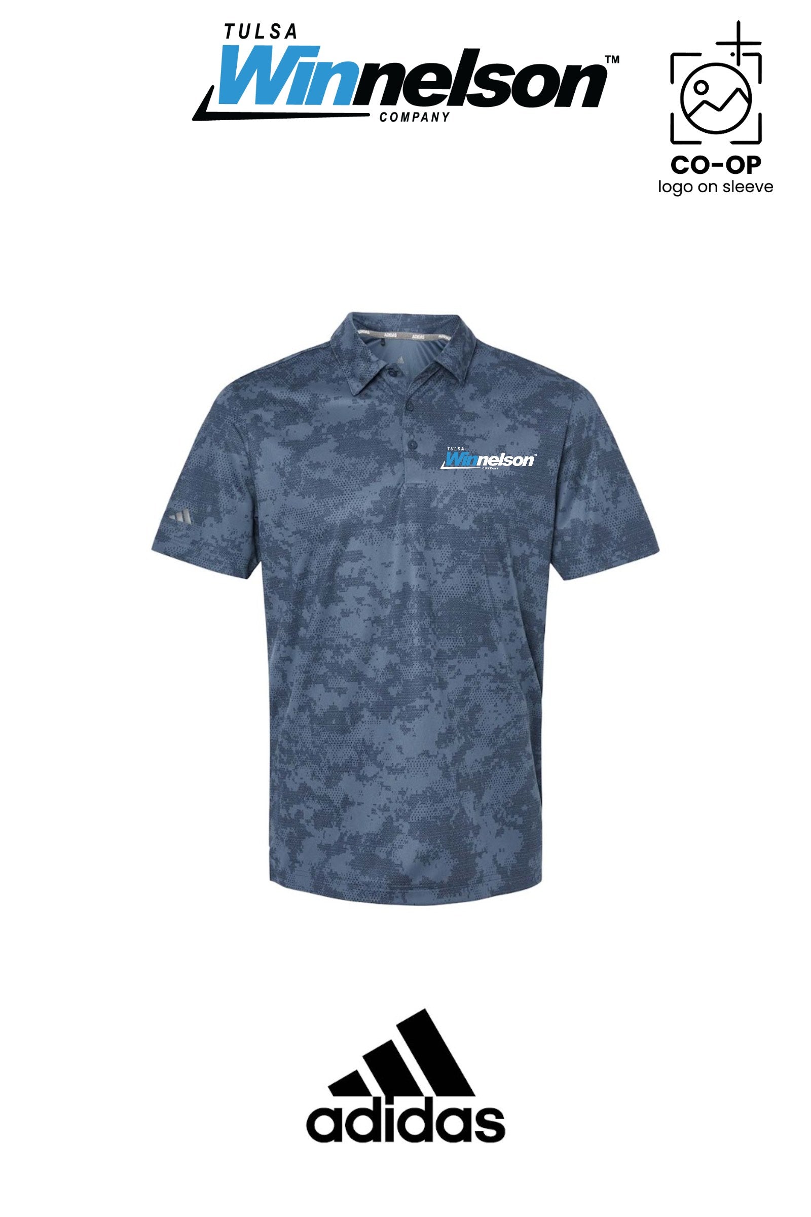 Adidas Mens All Over Camo Print Polo - Tulsa Winnelson