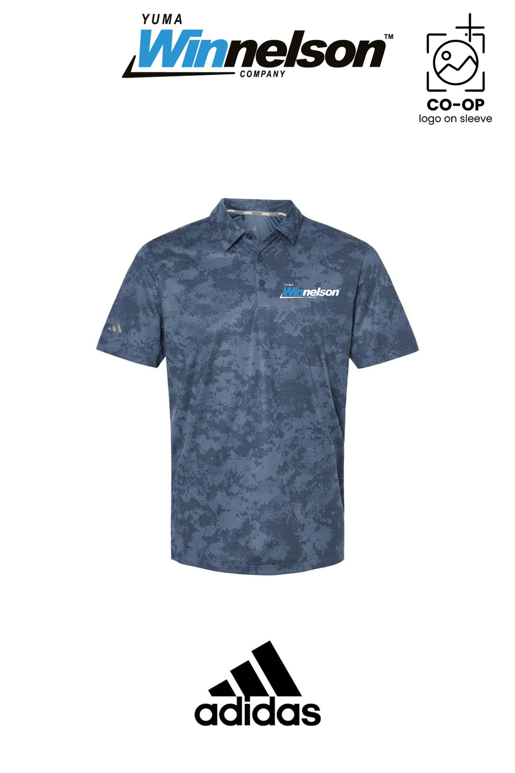 Adidas Mens All Over Camo Print Polo - Yuma Winnelson