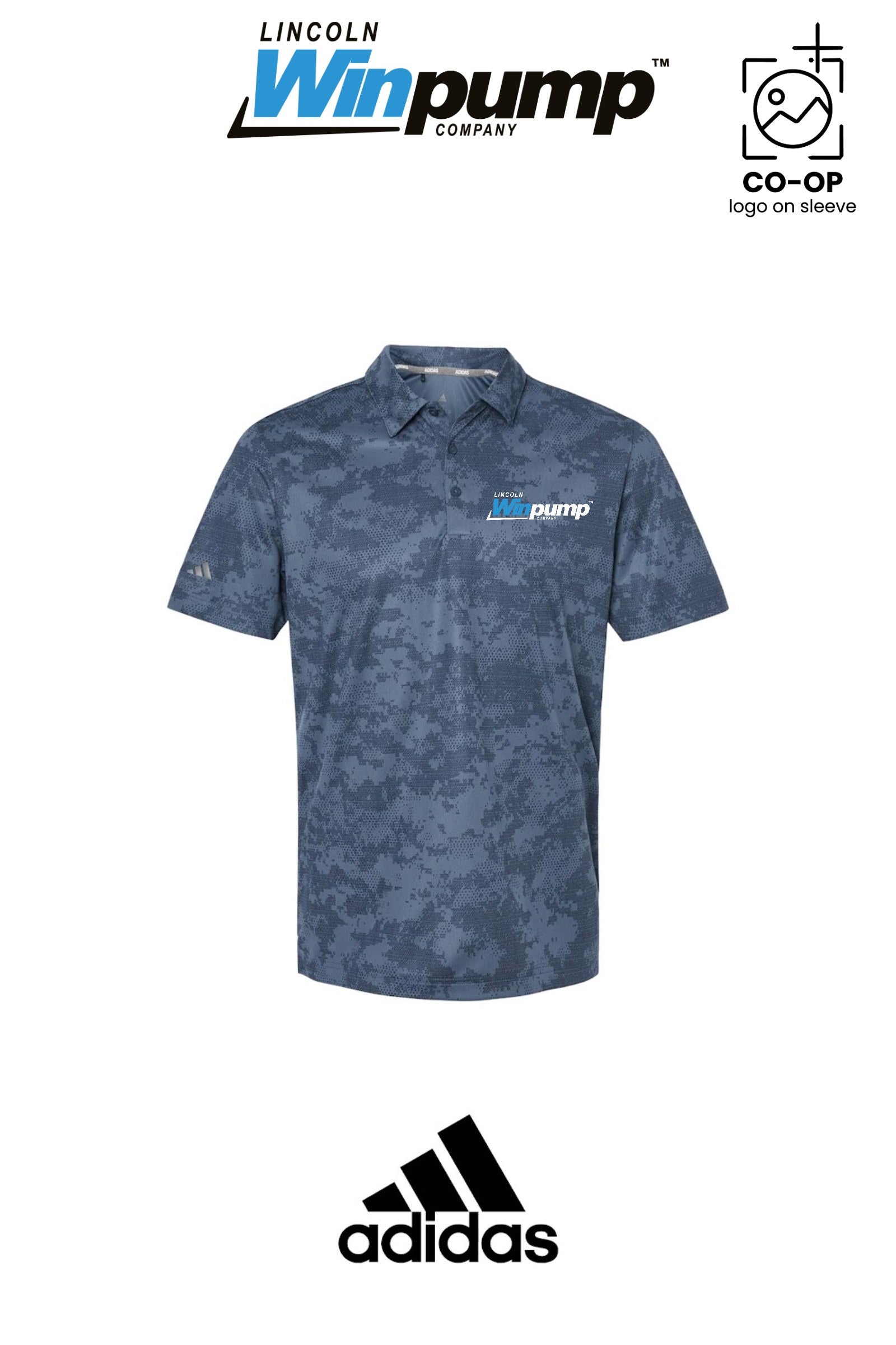 Adidas Mens All Over Camo Print Polo - Lincoln Winpump