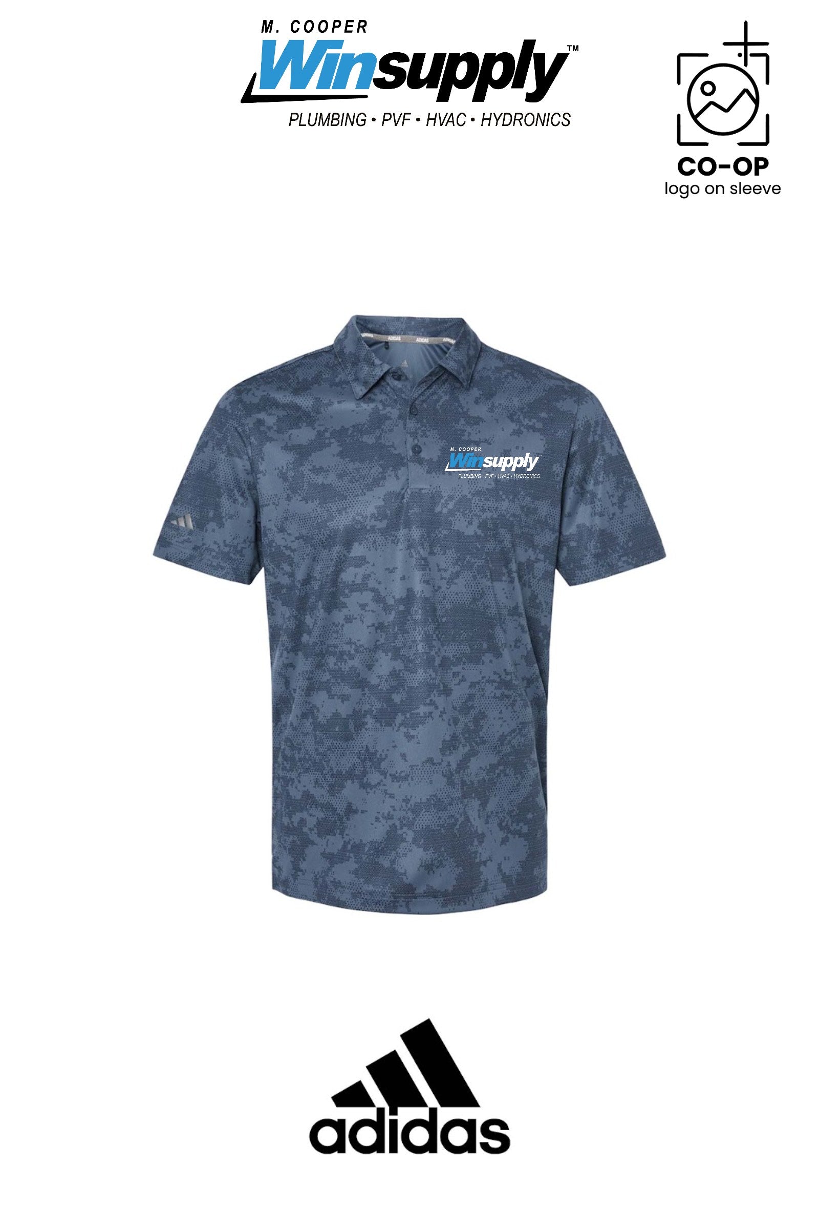 Adidas Mens All Over Camo Print Polo - M. Cooper Winsupply Co.