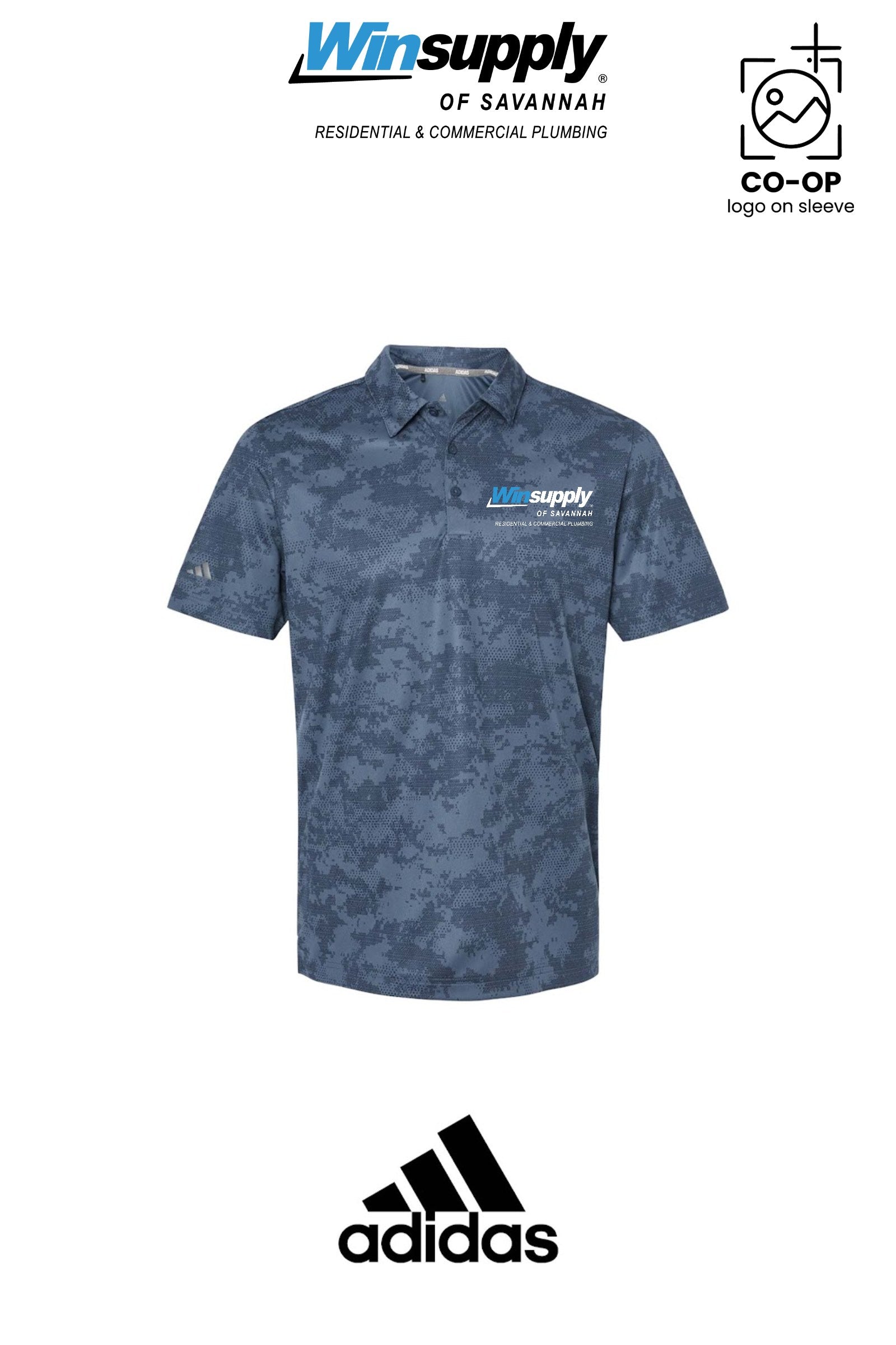 Adidas Mens All Over Camo Print Polo - Winsupply of Savannah