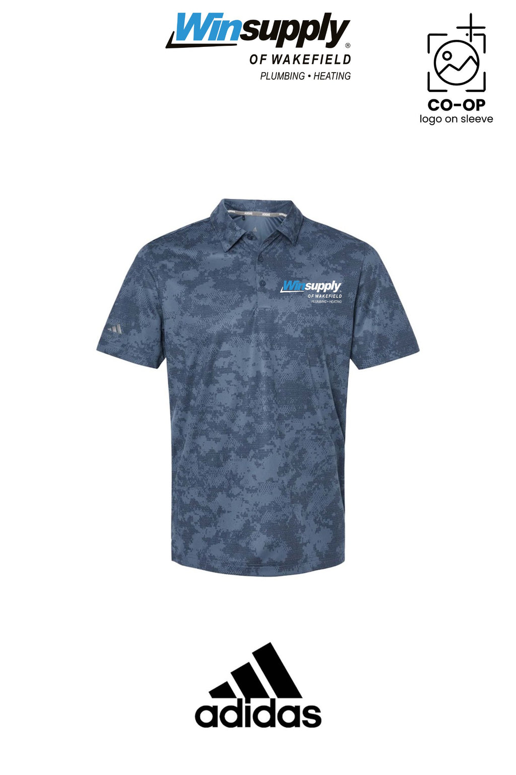 Adidas Mens All Over Camo Print Polo - Winsupply of Wakefield