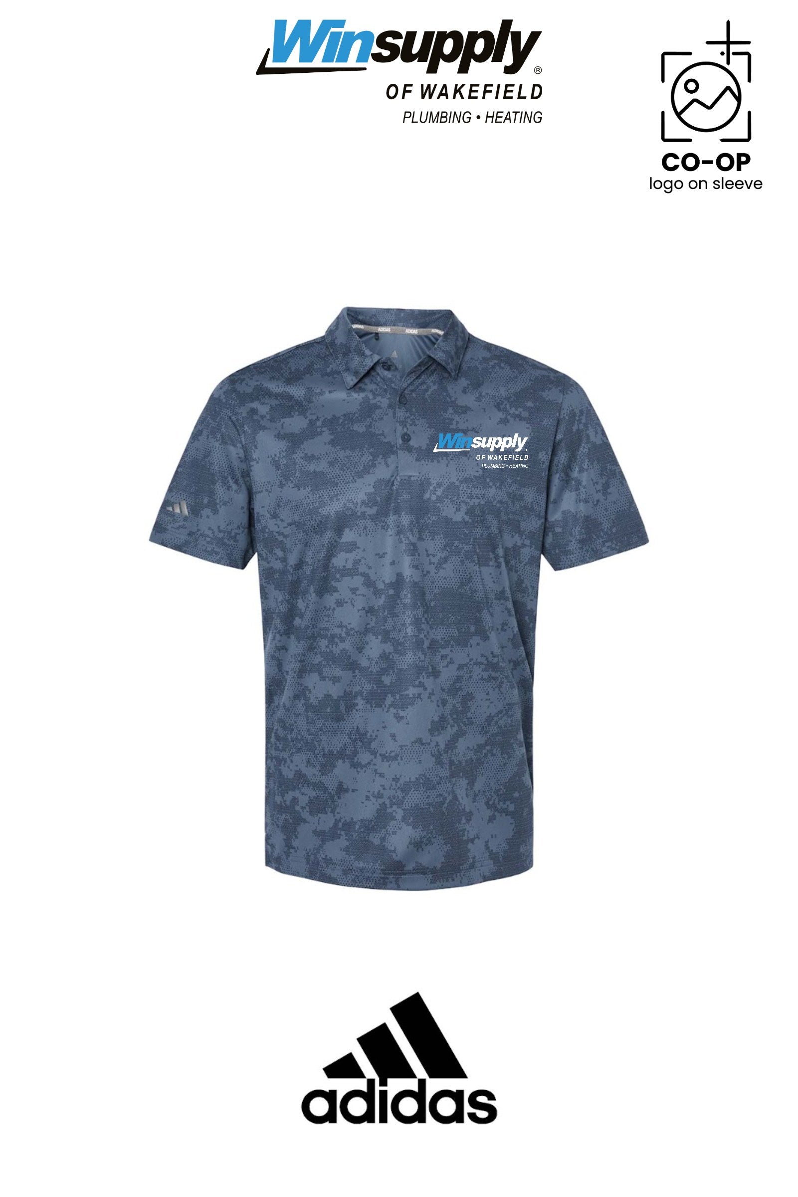 Adidas Mens All Over Camo Print Polo - Winsupply of Wakefield