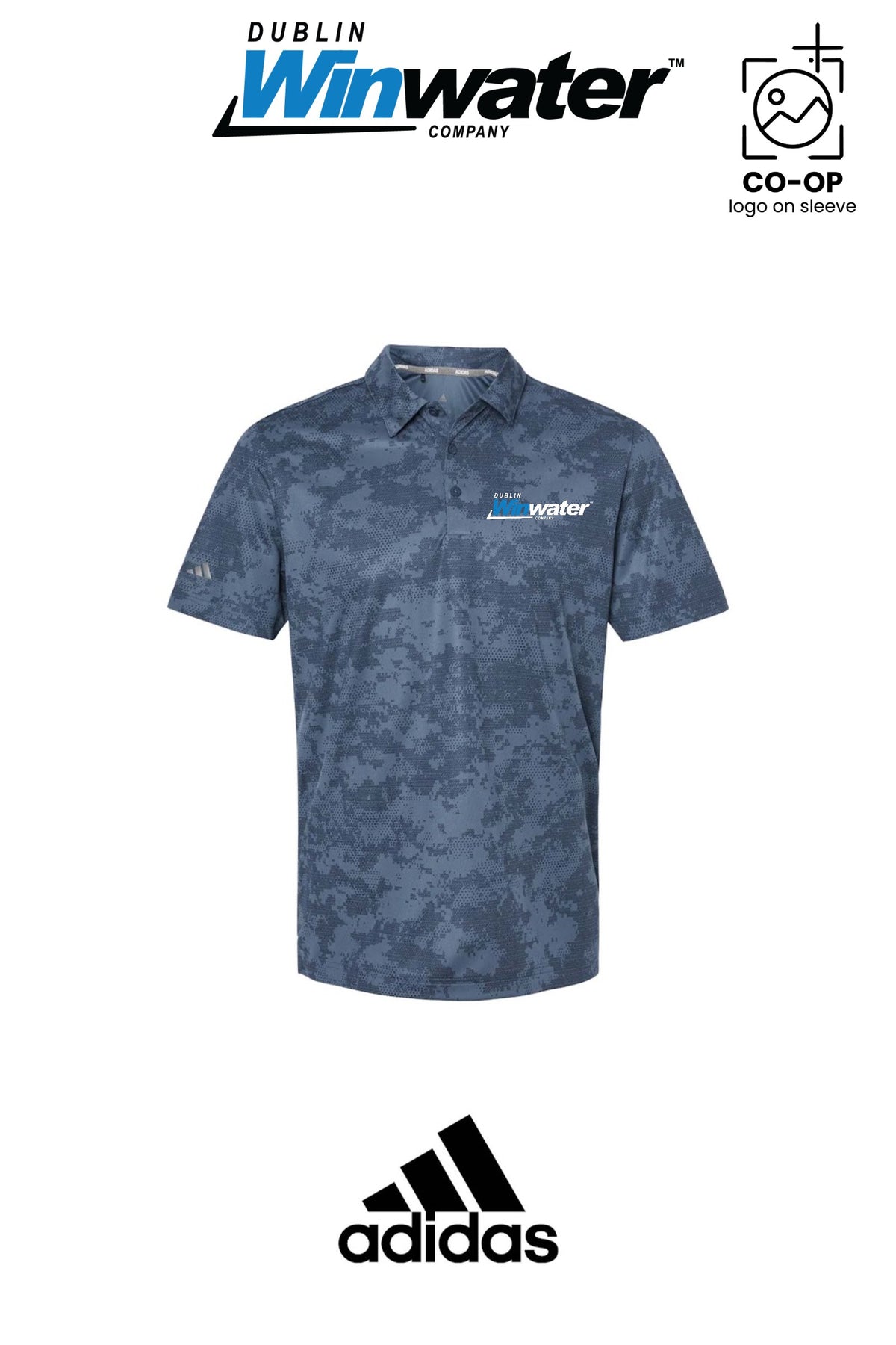 Adidas Mens All Over Camo Print Polo - Dublin Winwater