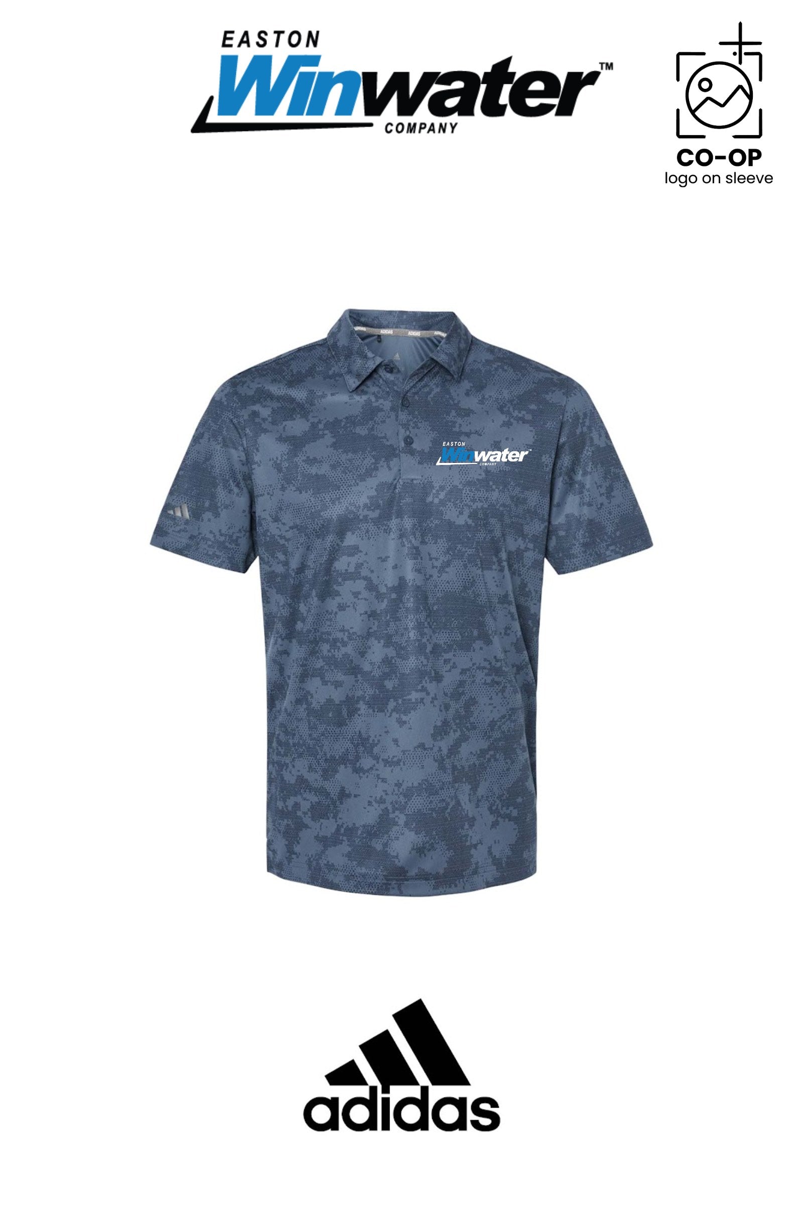 Adidas Mens All Over Camo Print Polo - Easton Winwater