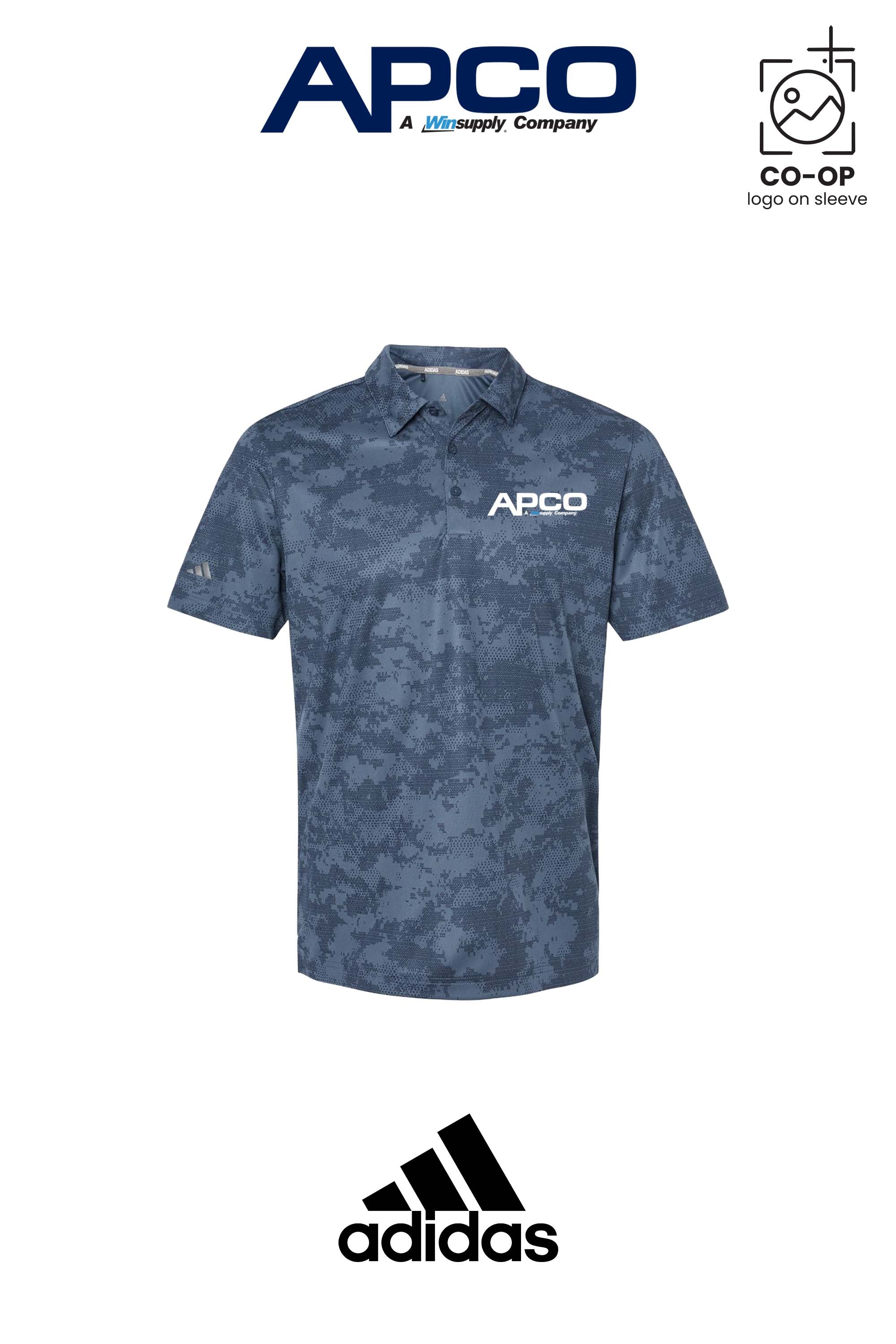 Adidas Mens All Over Camo Print Polo - APCO Supply - Indianapolis