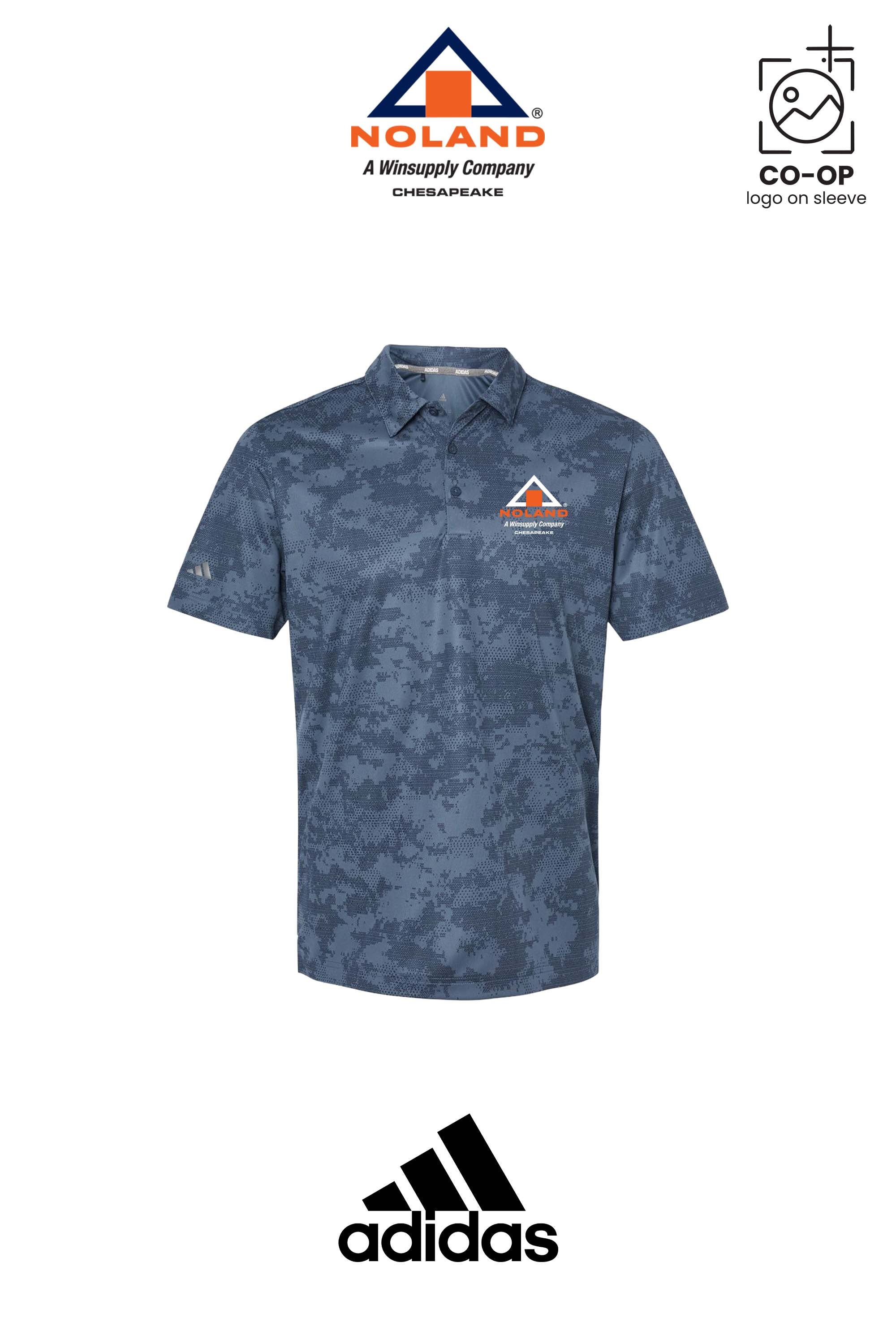 Adidas Mens All Over Camo Print Polo - Noland Company Chesapeake