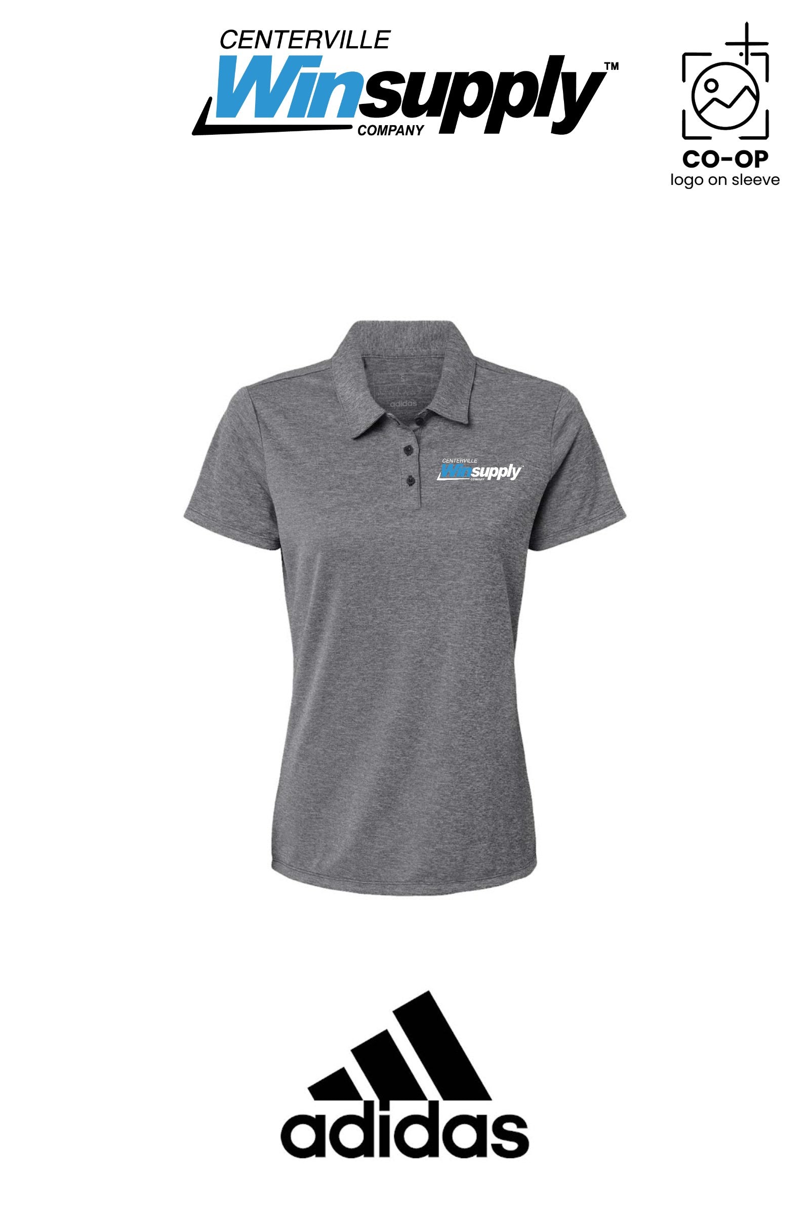 Adidas Women's Heathered Polo - Winsupply Centerville OH
