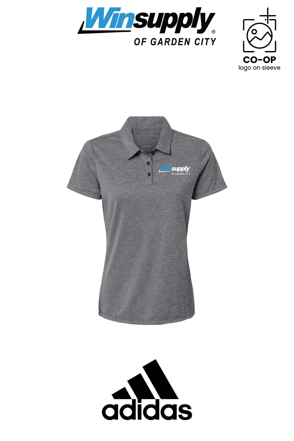 Adidas Women's Heathered Polo - Winsupply Garden City KS Co.