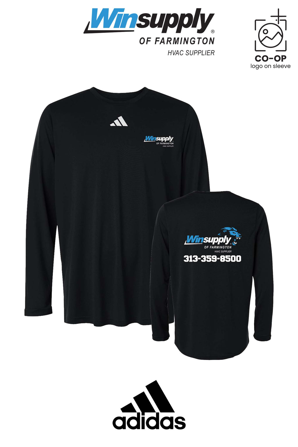 Adidas Men's Pregame Long Sleeve T-Shirt - Winsupply of Farmington