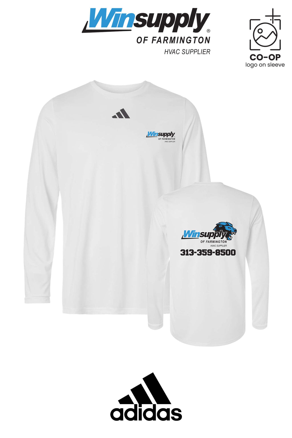 Adidas Men's Pregame Long Sleeve T-Shirt - Winsupply of Farmington