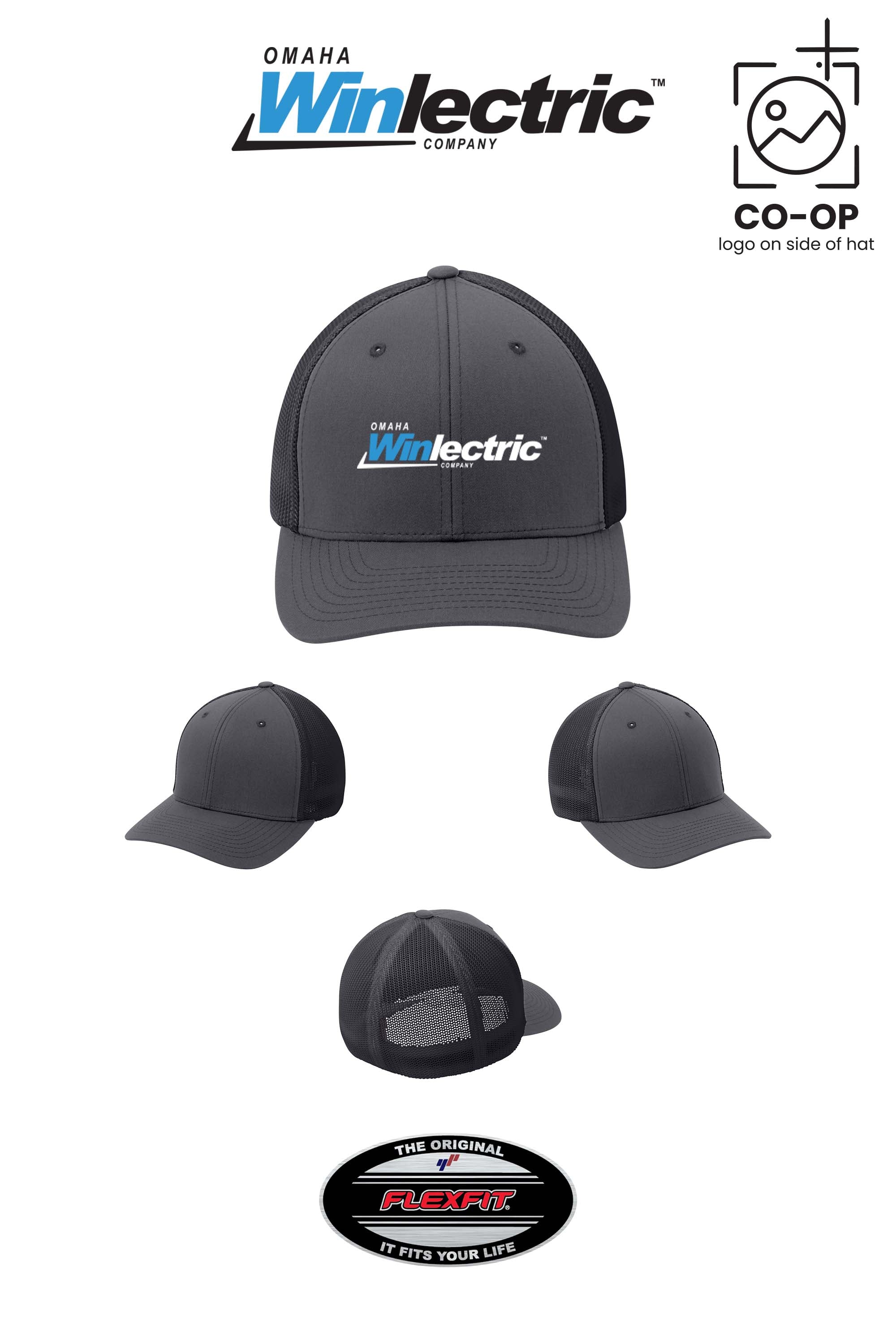 Port Authority® Flexfit® Mesh Back Cap - Omaha Winlectric