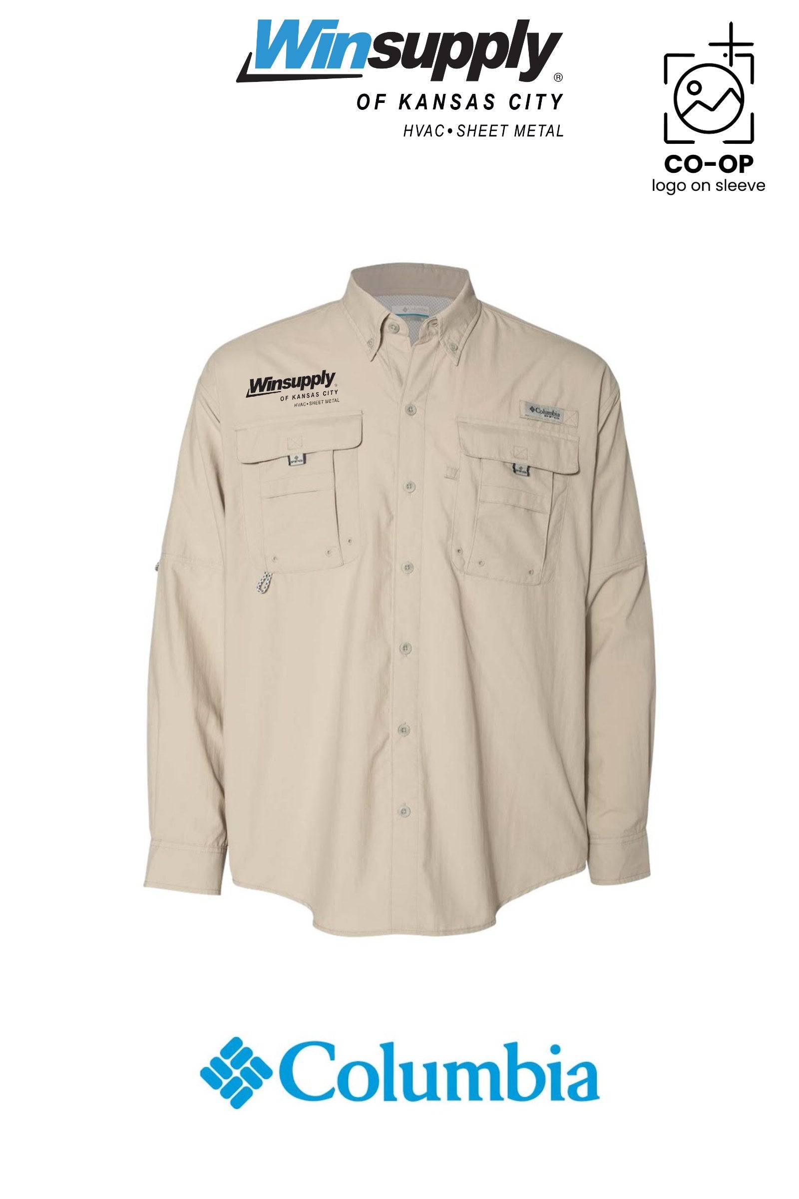 Columbia Mens PFG Bahama™ II Long Sleeve Shirt - Winsupply of Kansas City