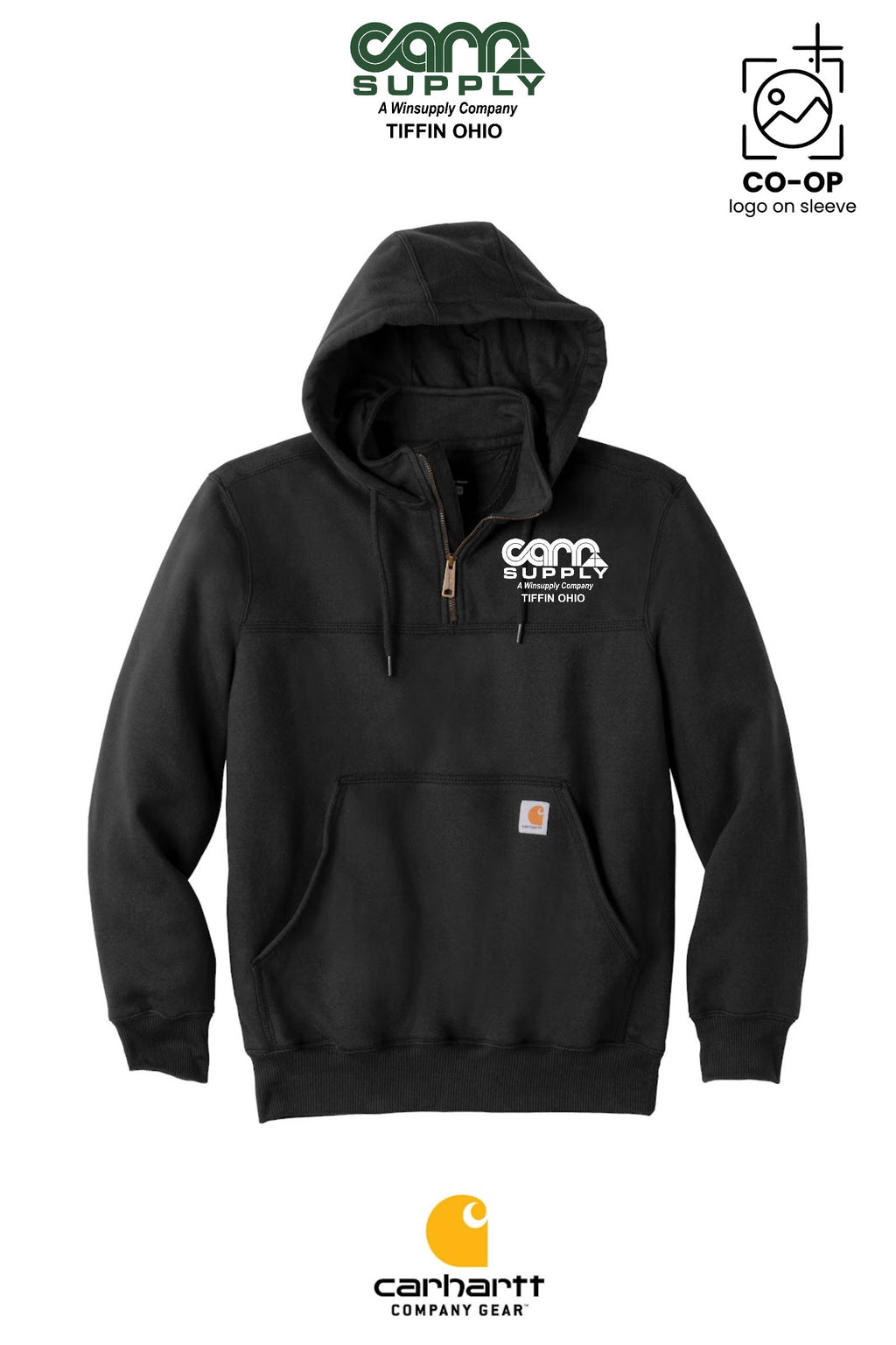 Carhartt® Rain Defender® Paxton Heavyweight Hooded Zip Mock Sweatshirt - Carr Supply - Tiffin