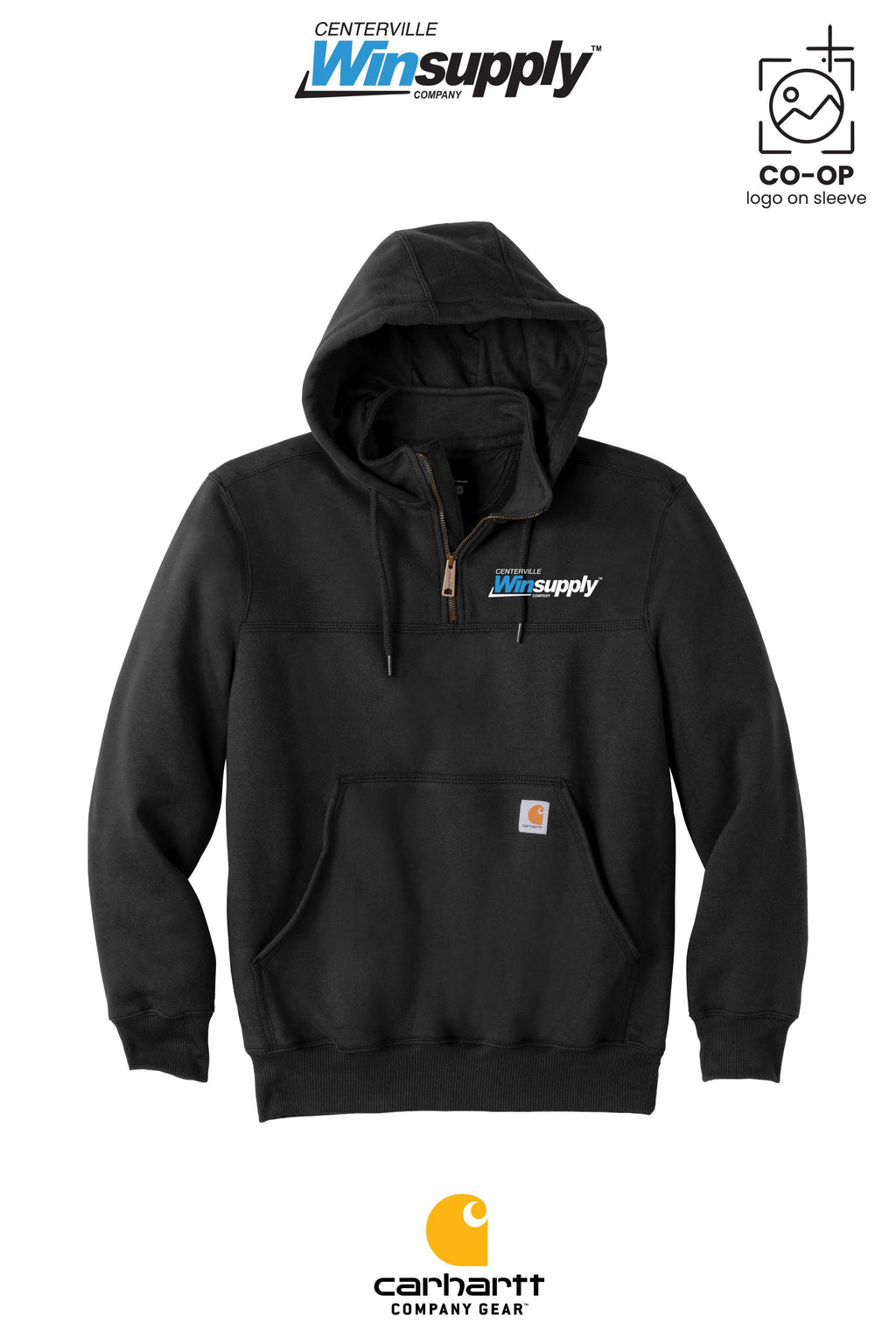 Carhartt® Rain Defender® Paxton Heavyweight Hooded Zip Mock Sweatshirt - Winsupply Centerville OH