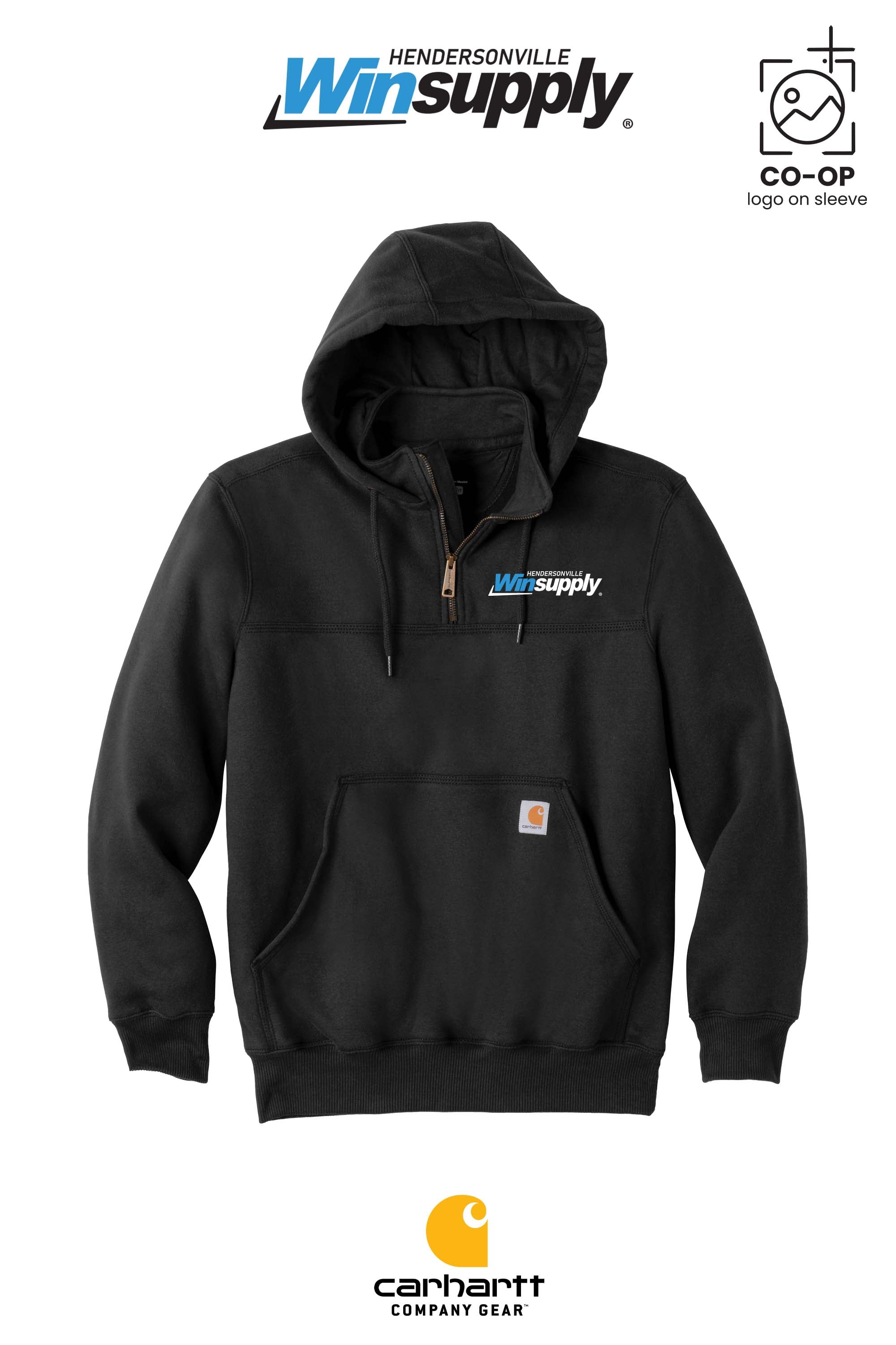 Carhartt® Rain Defender® Paxton Heavyweight Hooded Zip Mock Sweatshirt - Winsupply of Hendersonville