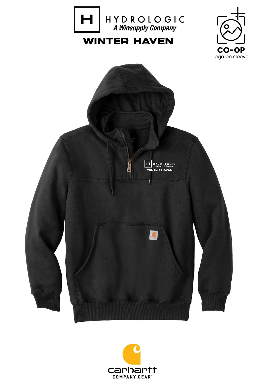 Carhartt® Rain Defender® Paxton Heavyweight Hooded Zip Mock Sweatshirt - Winsupply of Winter Haven