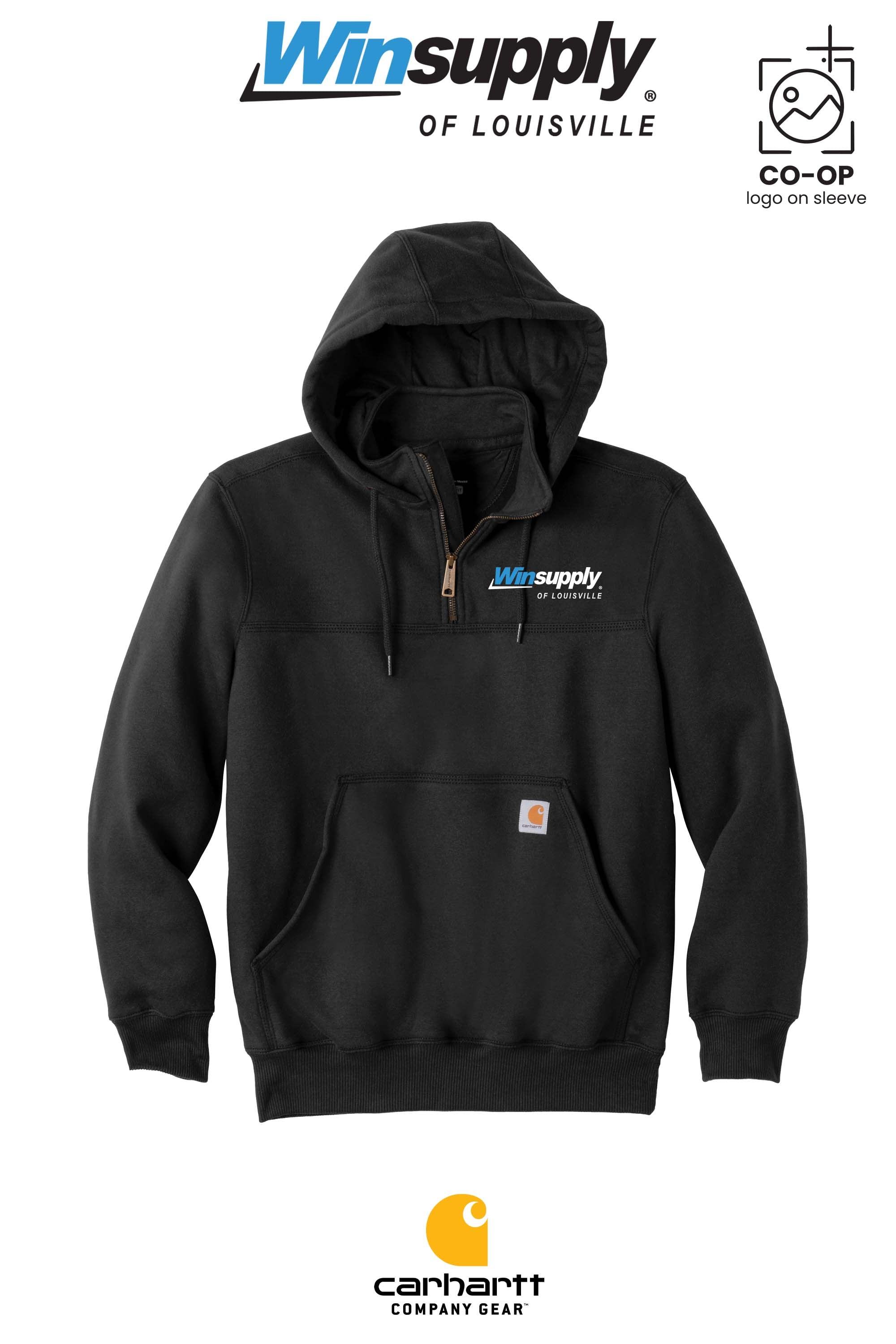 Carhartt® Rain Defender® Paxton Heavyweight Hooded Zip Mock Sweatshirt - Winsupply of Louisville KY
